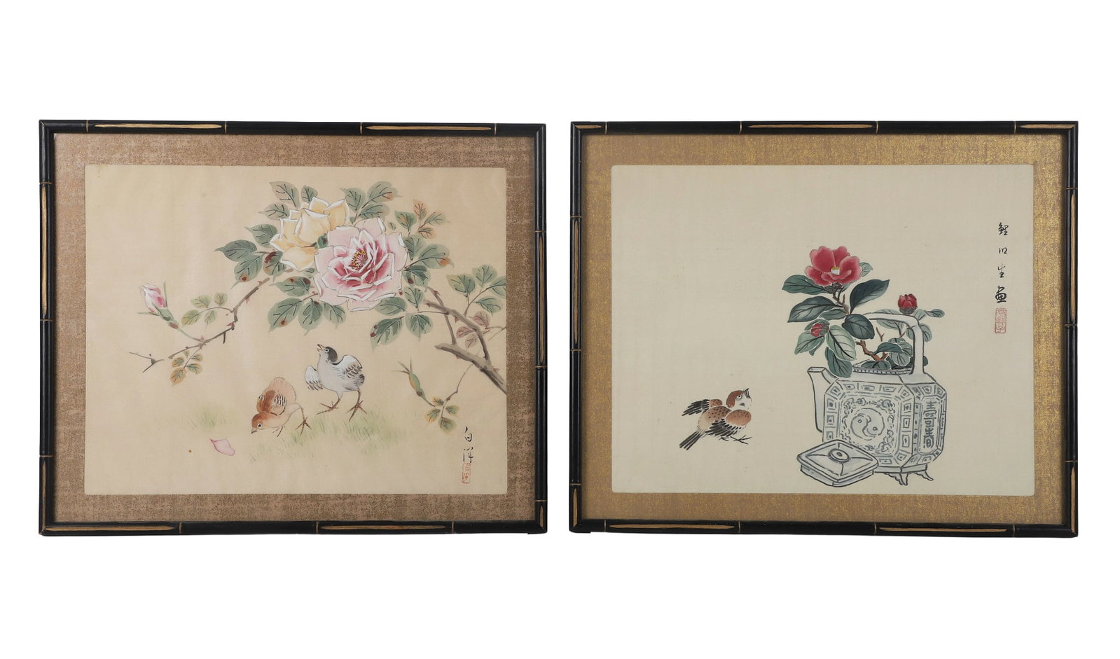 (2) Chinese Watercolors on Silk (1 of 10)
