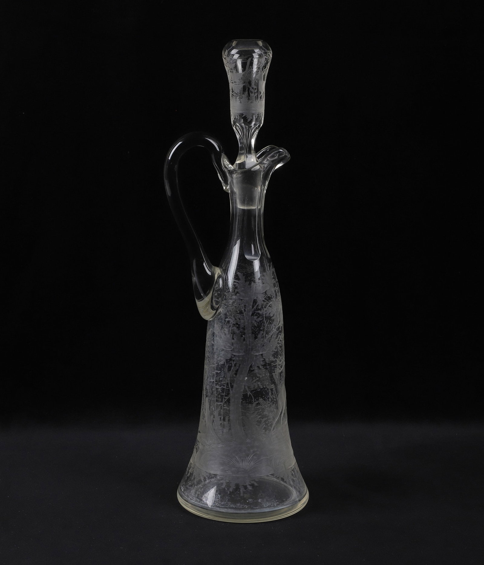 Bohemian Cut Glass Deer Decanter (1 of 5)