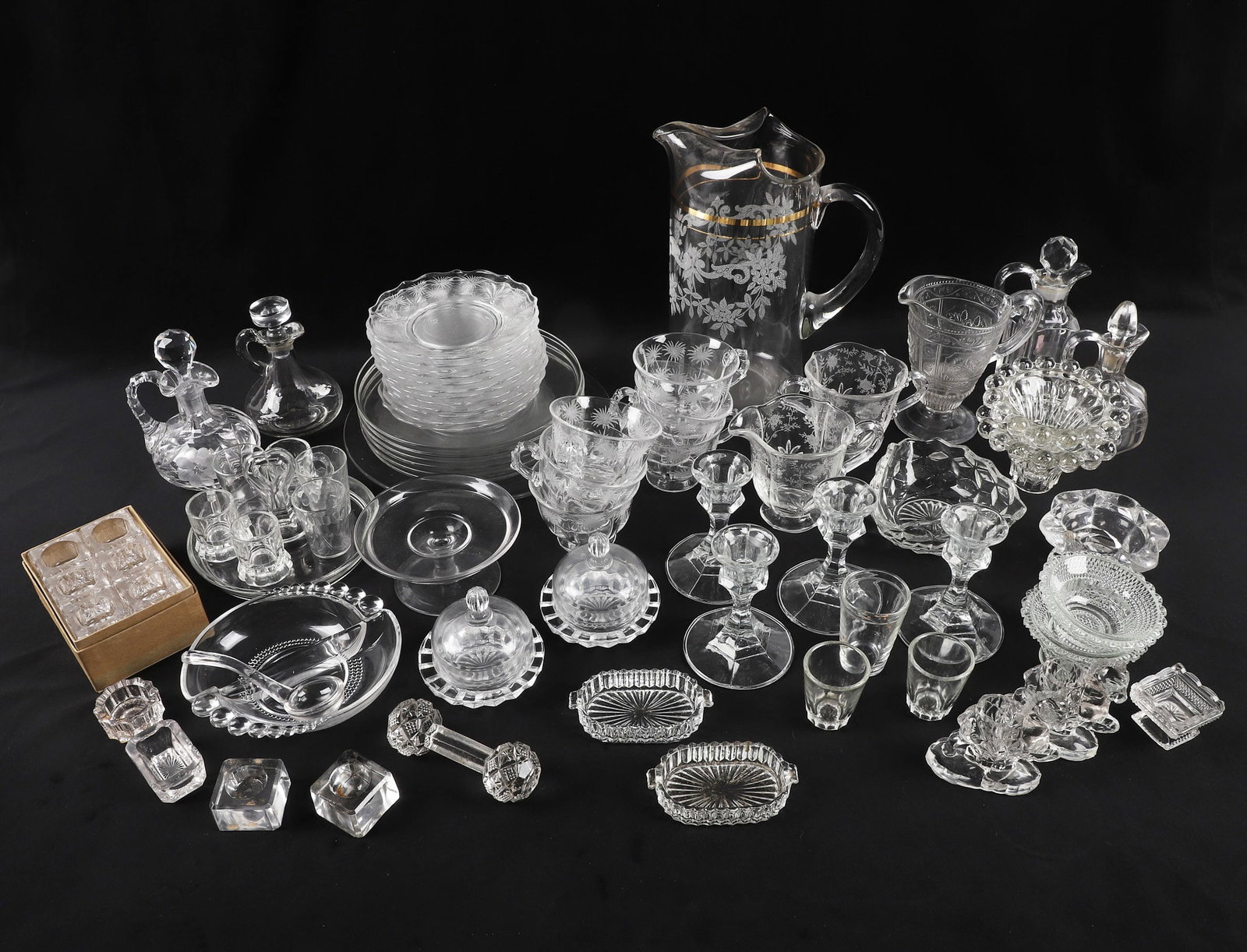 Large Lot Glass Tableware, Antique & Vintage (1 of 19)