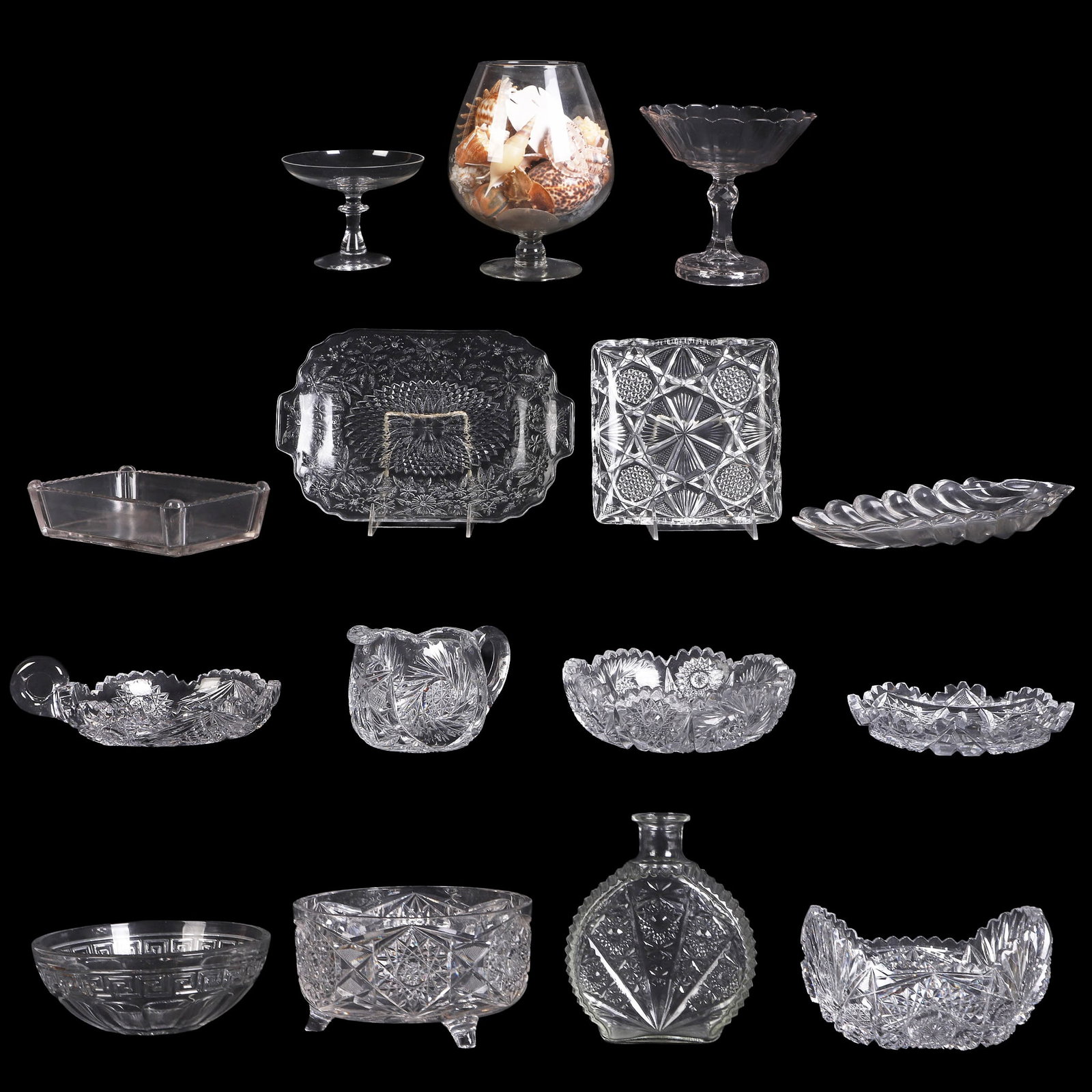 (15) Assorted Glass & Crystal Tableware. (1 of 20)