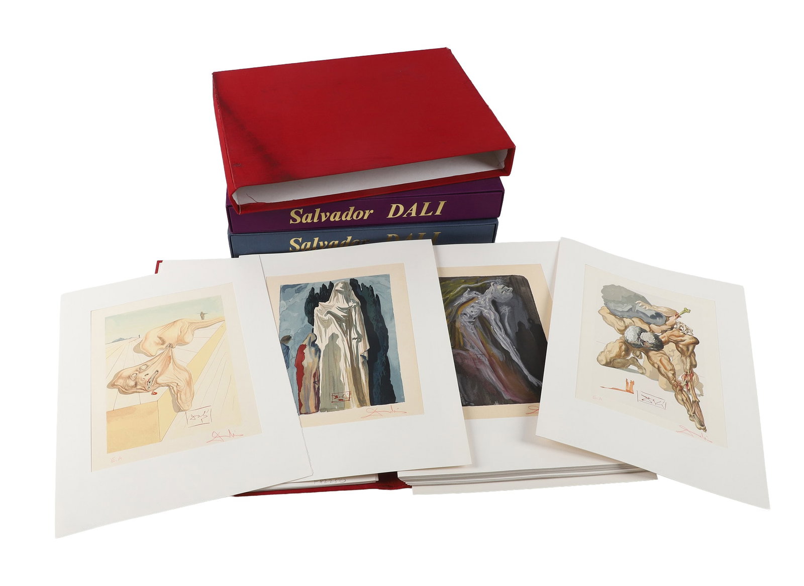 Salvador Dali, (Spanish, 1904-1989), The Divine Comedy, 100 Plates, Woodcut.: Salvador Dali (Spanish,, 1904-1989) The Divine Comedy, 100 Plates Woodcut. The Divine Comedy, a poem by Dante Alighieri (1265-1321), illustrated by Dali. This suite of illustrations consists of 100