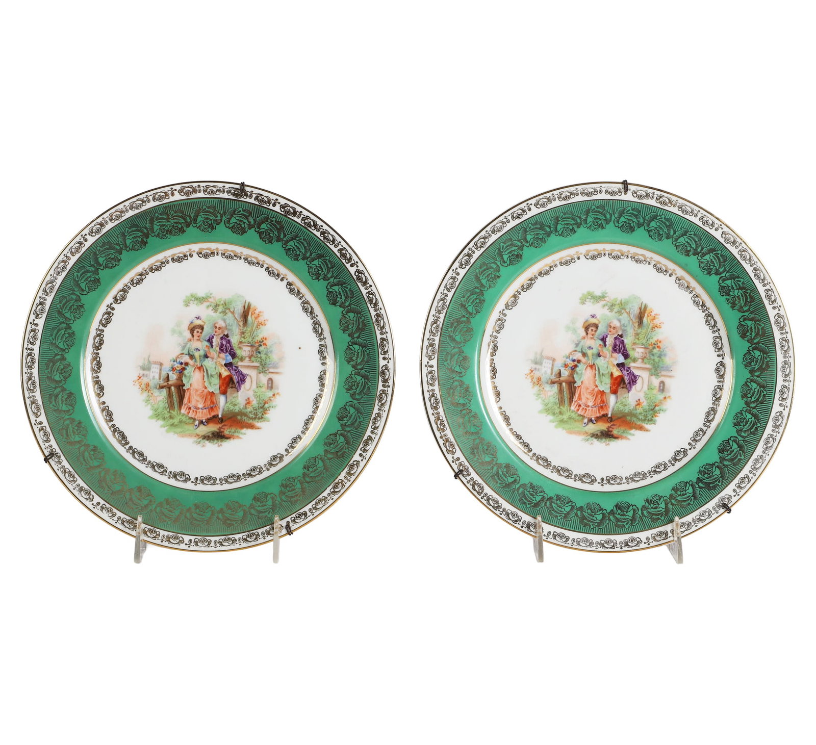 (2) Bavarian Porcelain Wall-Hanging Plates (1 of 6)