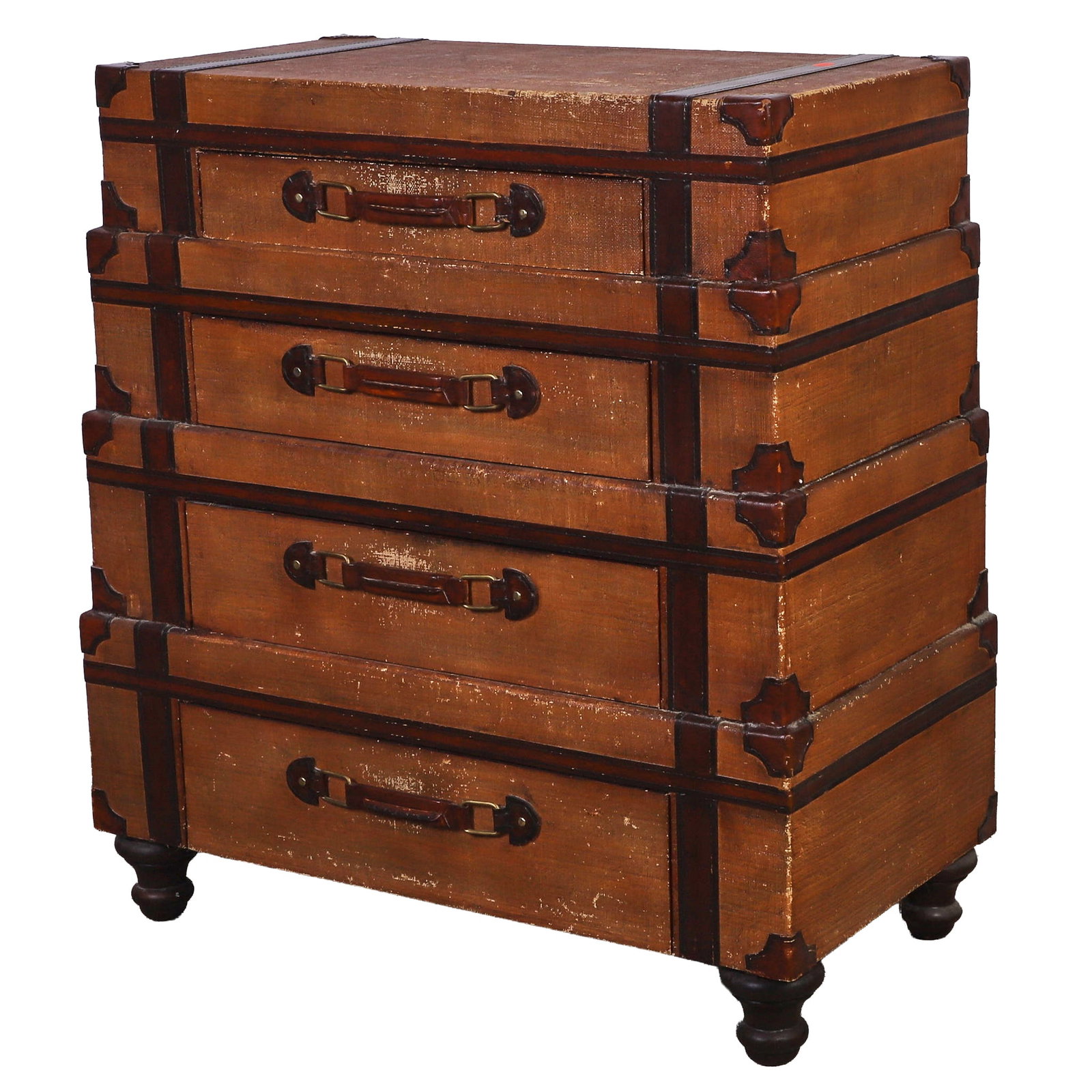 Decorative Trompe l'oeil "Stacked Luggage" Chest of Drawers. (1 of 4)