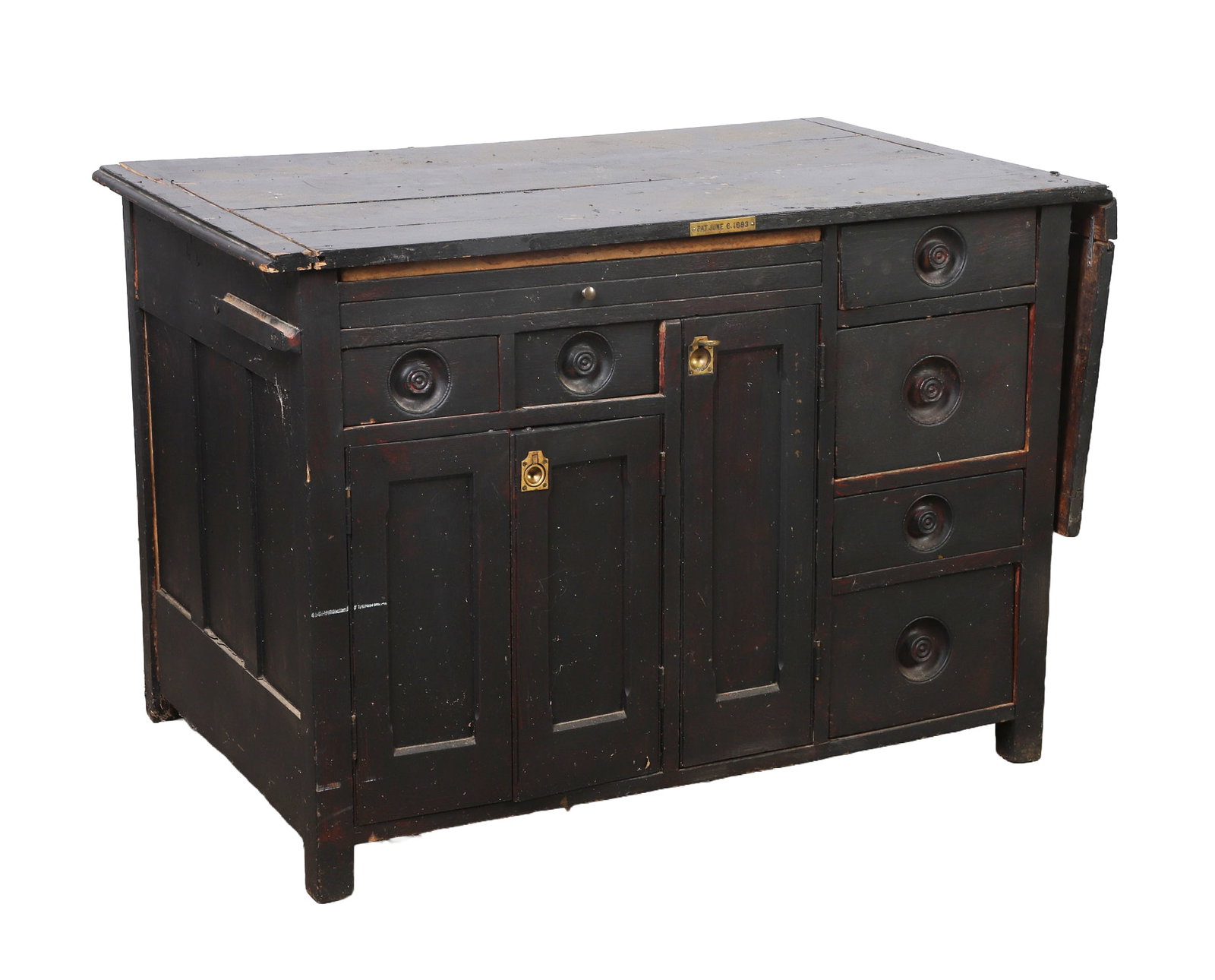 Patented Kitchen Table and Cabinet, Late 19th C., Harkinson Kitchen Cabinet Table Co. (1 of 8)