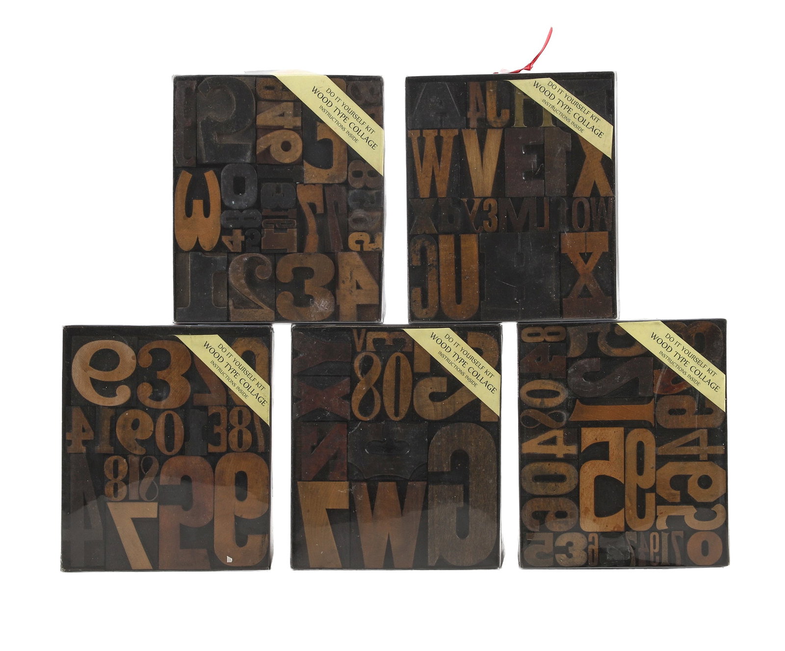 (5) NOS Wood Typography DIY Art Kit (1 of 7)