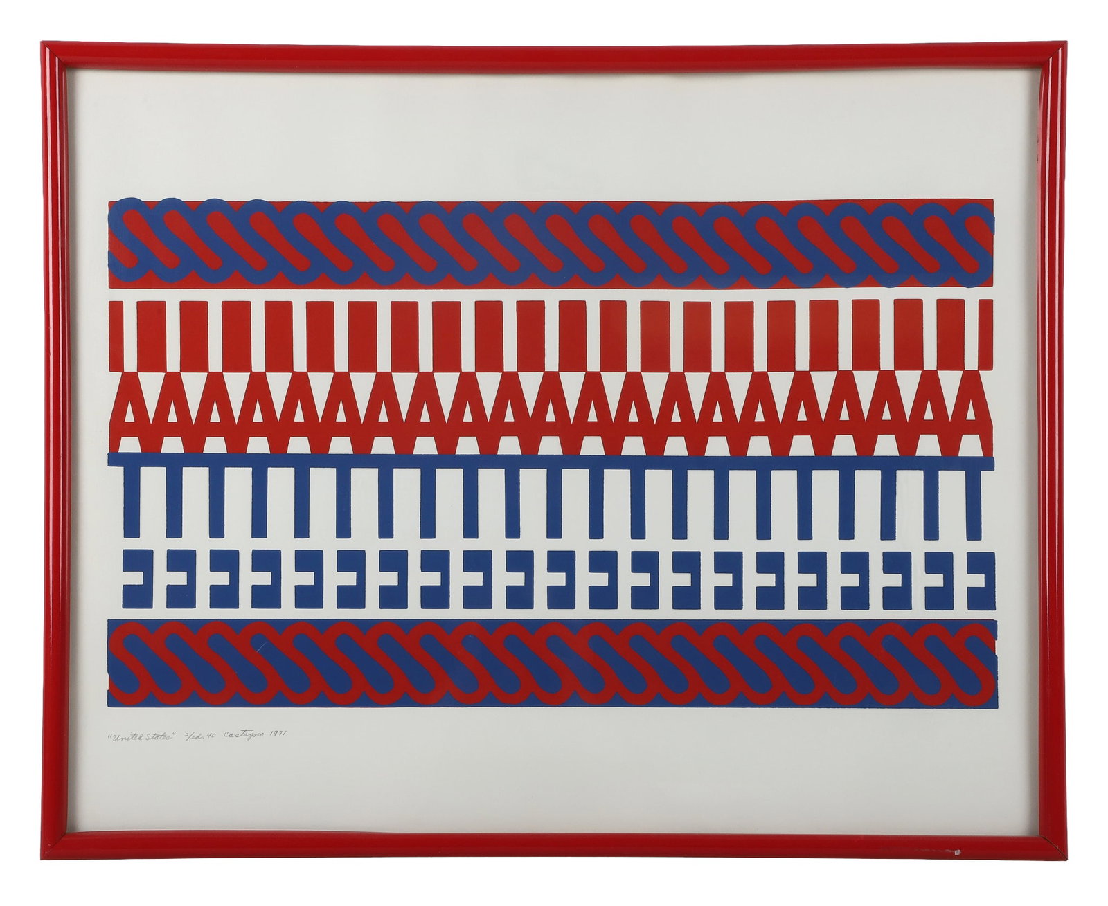 John Castagno (1930-2018) United States and PAFA Exhibition Posters, 1971: John Castagno (1930-2018) United States and PAFA Exhibition Posters, 1971 John Castagno (1930-2018) United States, 1971. Serigraph Edition 2/40. Pencil signed. PAFA (Pennsylvania Academy of Fine Art) 