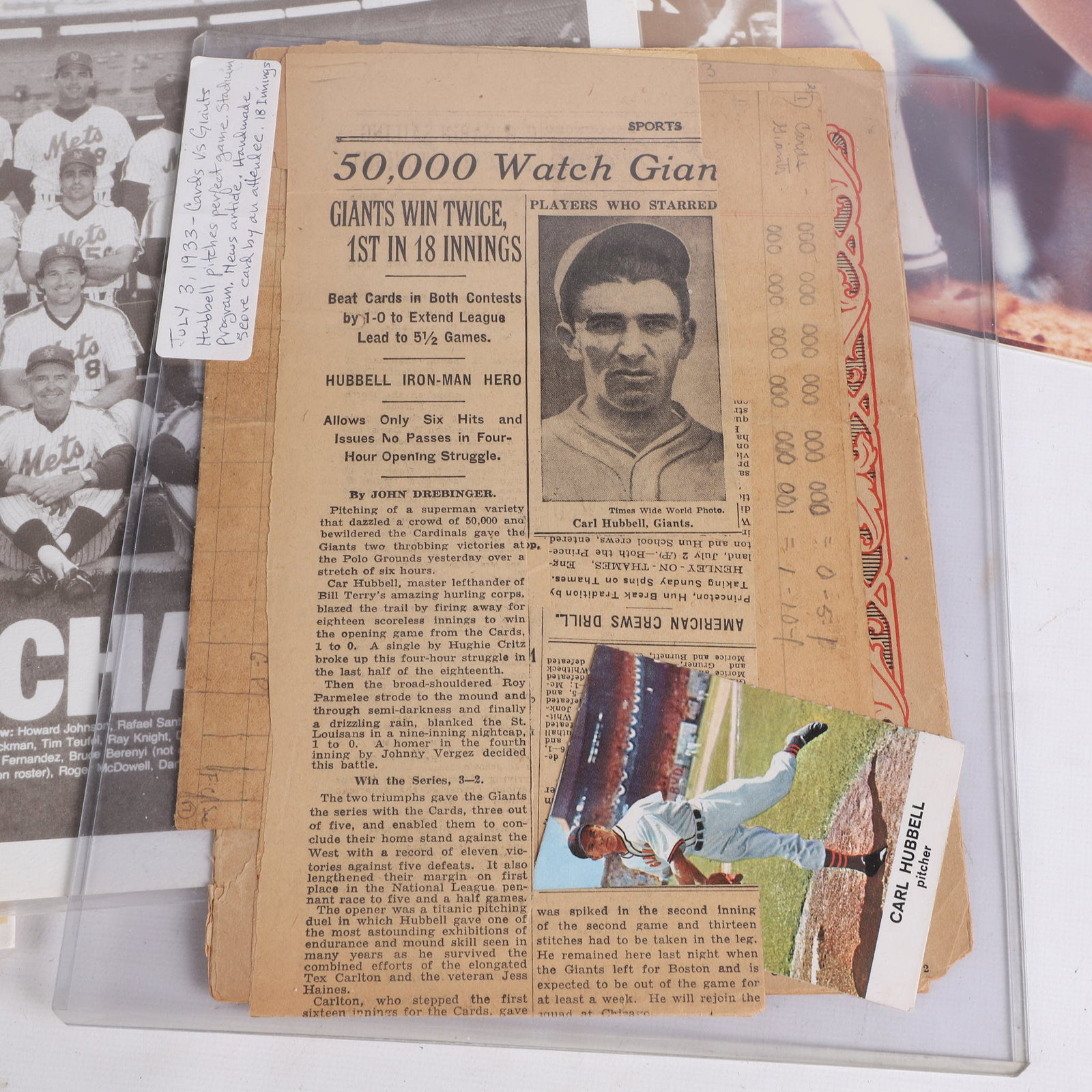 Baseball Ephemera Lot - 3
