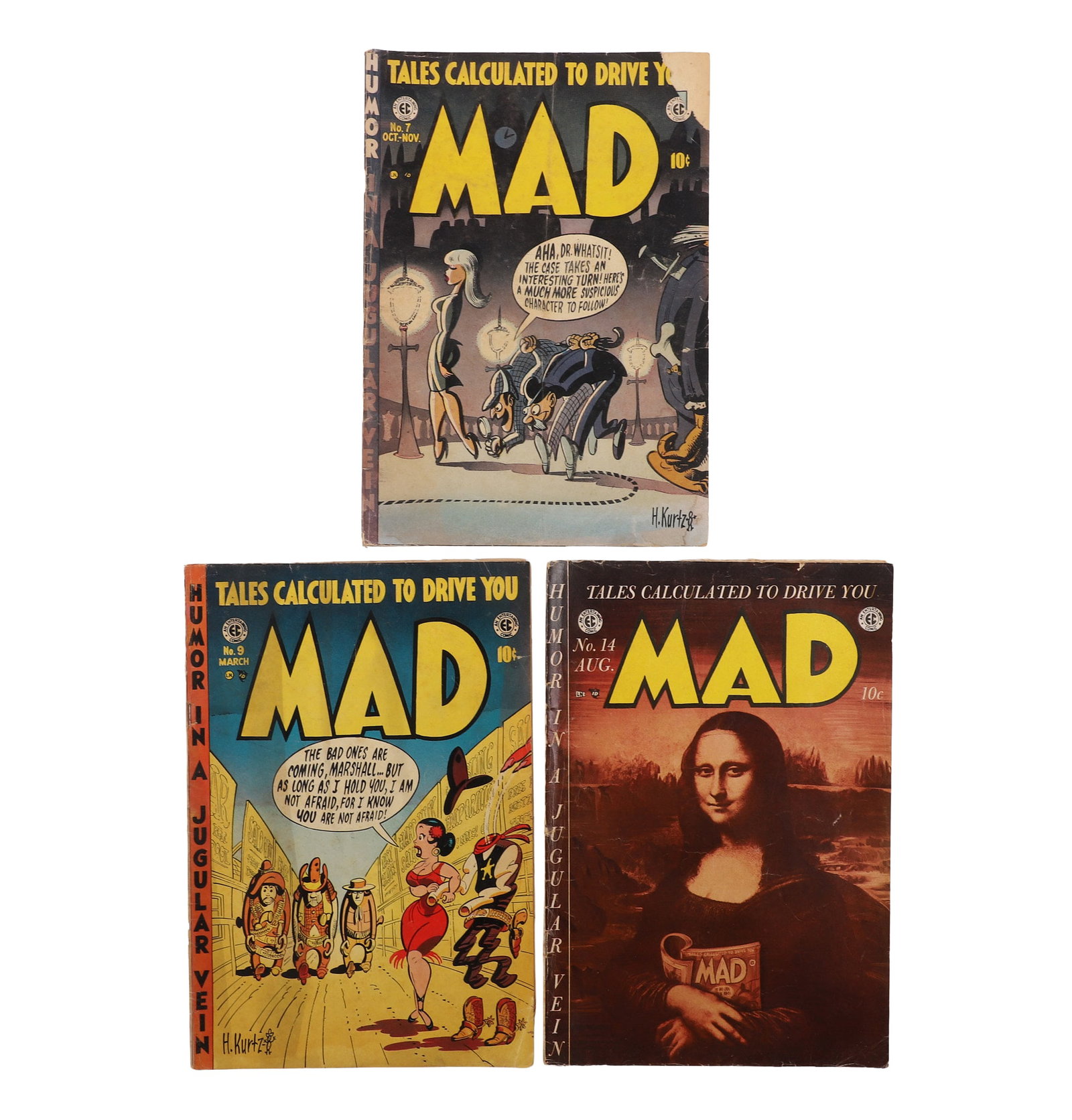 MAD Magazine, Issues #7, #9 and #14 (1 of 7)