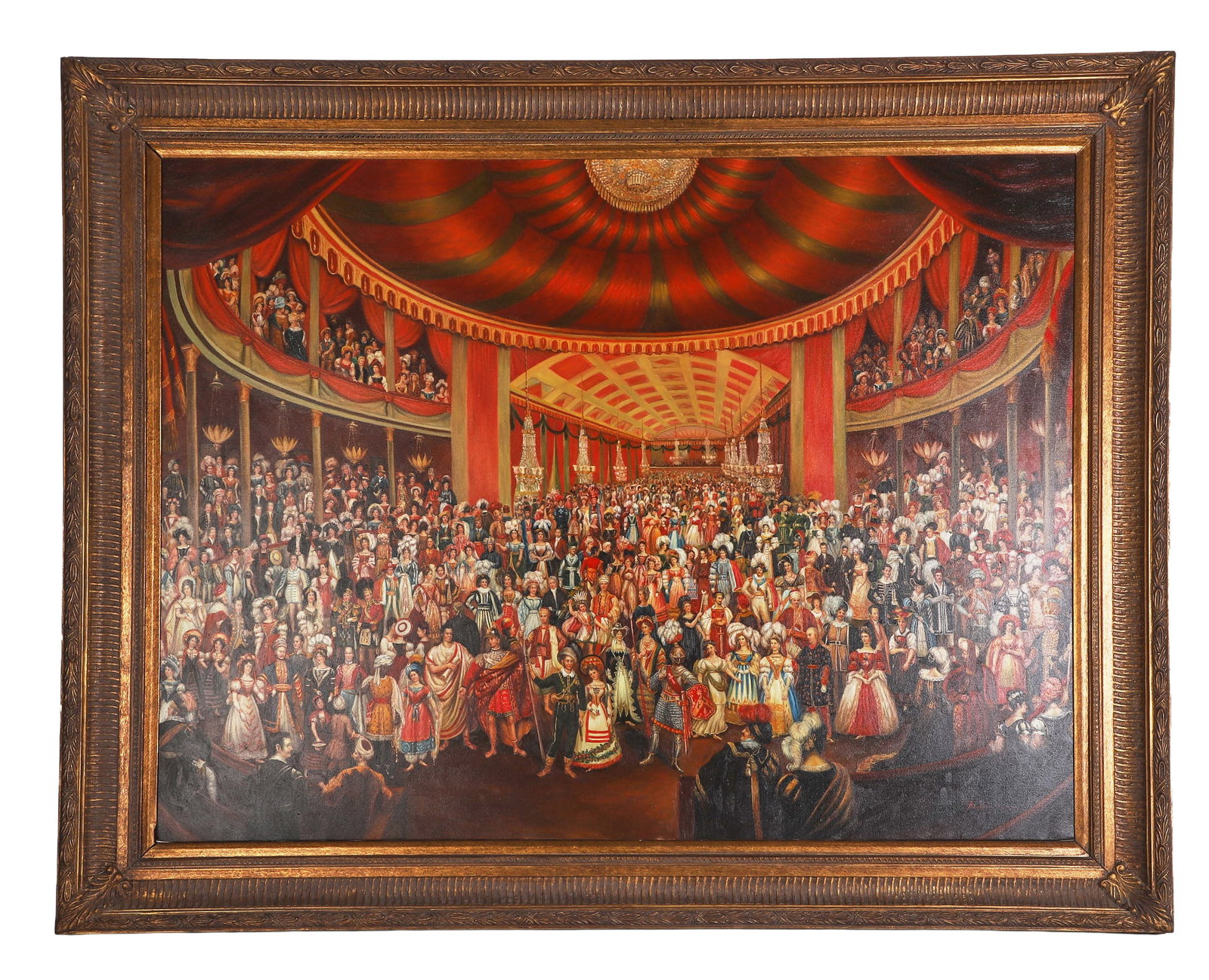 After Arthur Perigal, A Fancy Dress Ball, Decorative Giclee.: After Arthur Perigal, A Fancy Dress Ball, Decorative Giclee. Large-scale reproduction print, signed N. Bingham. A Fancy Dress Ball, Manchester; the ball was held at the close of the Manchester music f