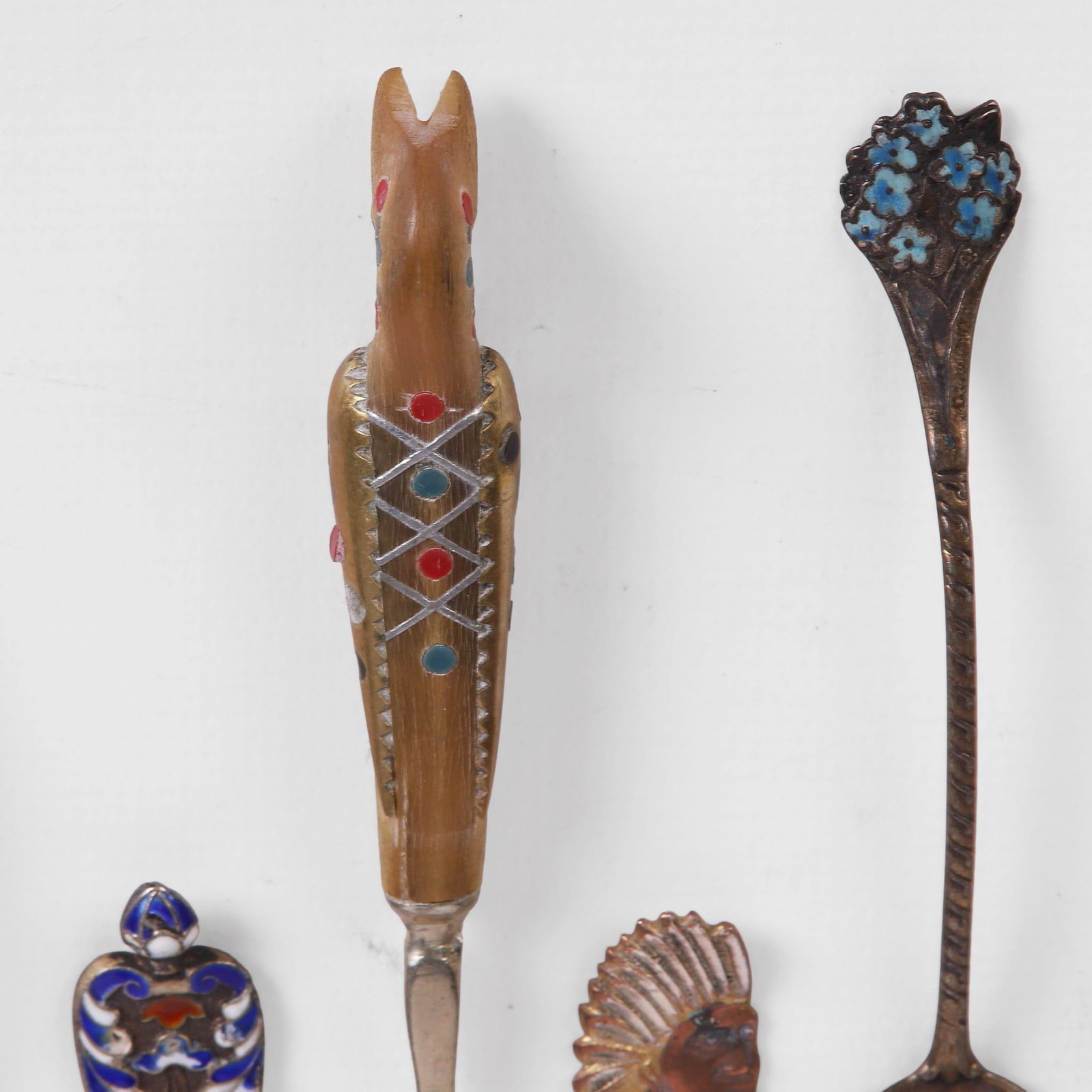 (18) Enameled Silver Flatware - 10