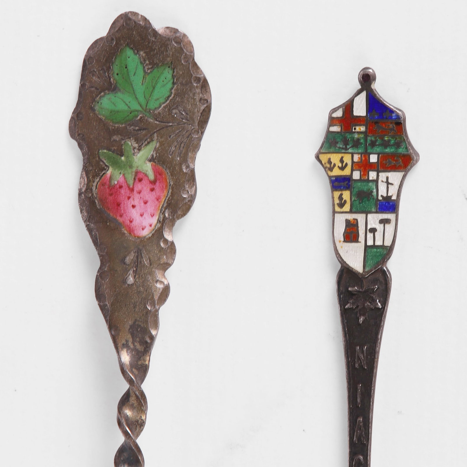 (18) Enameled Silver Flatware - 11