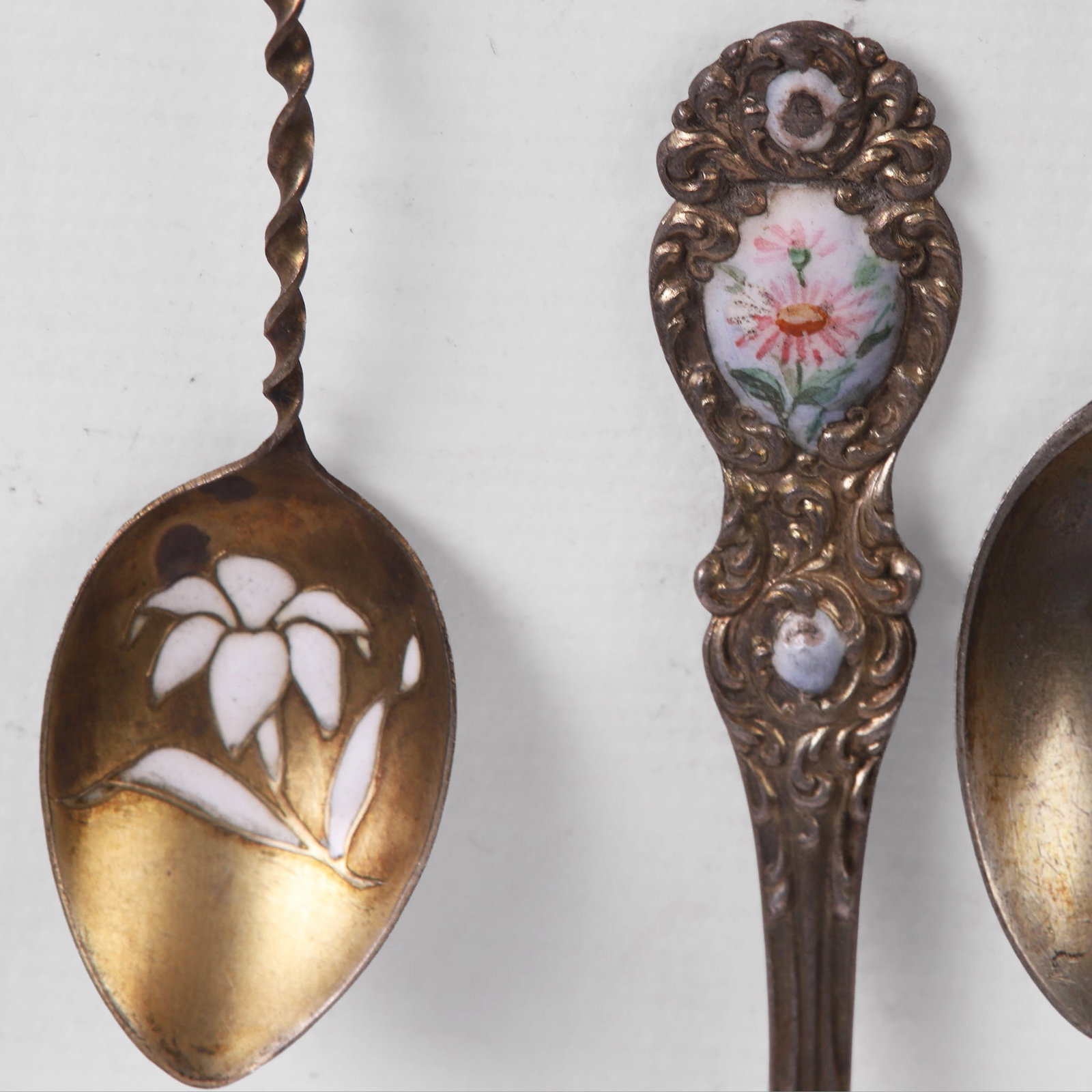 (18) Enameled Silver Flatware - 6