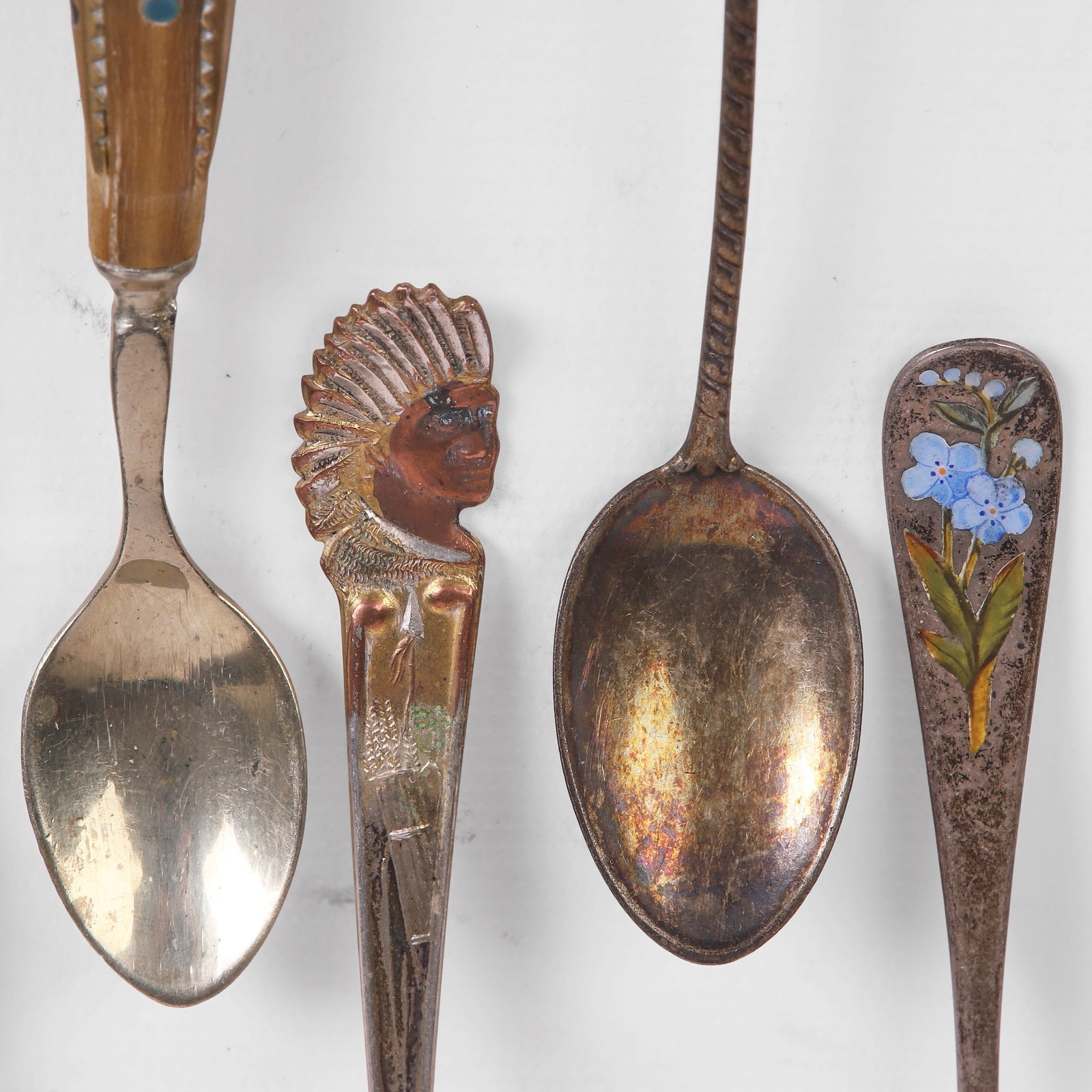 (18) Enameled Silver Flatware - 8