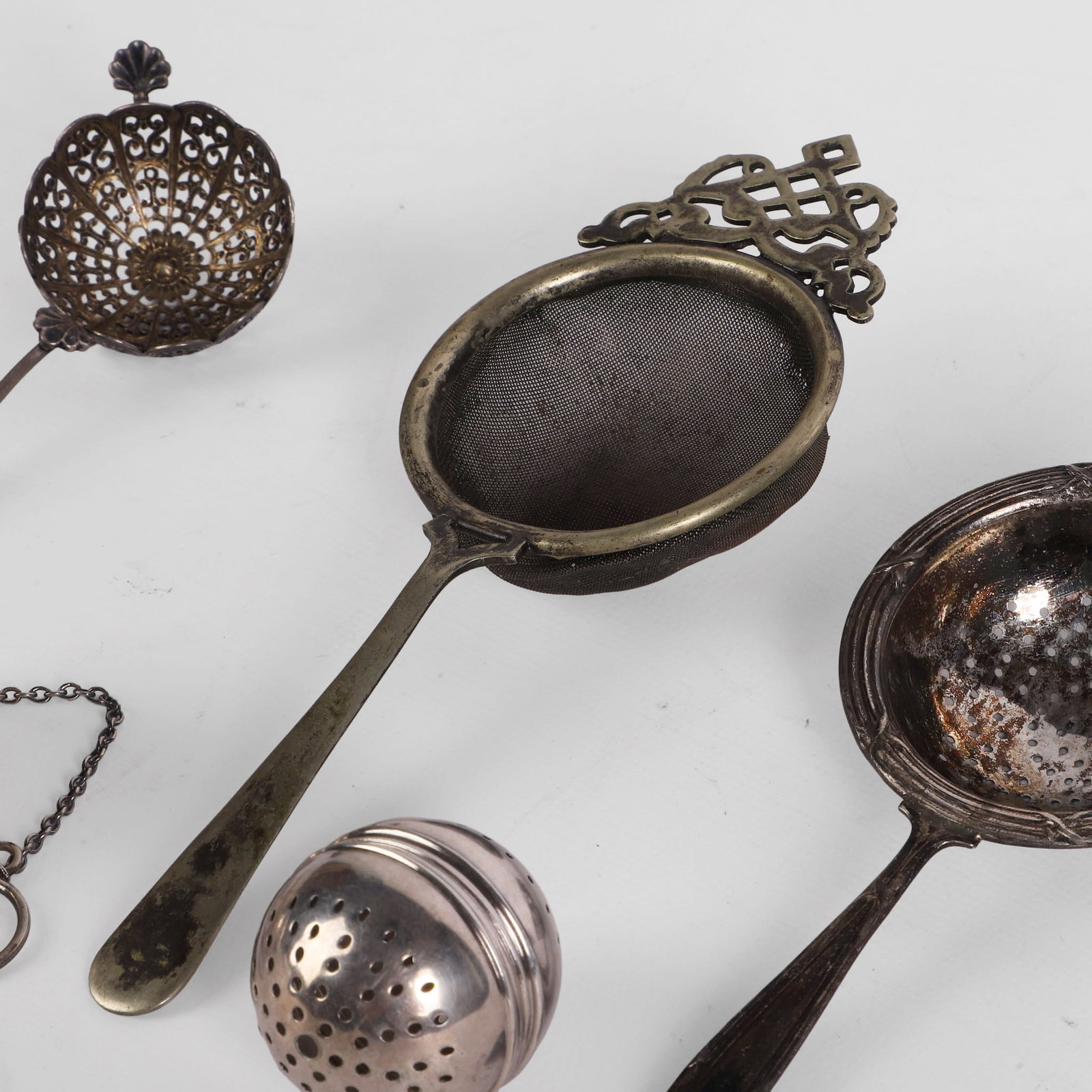 (5) Silver Tea Sieves - 2