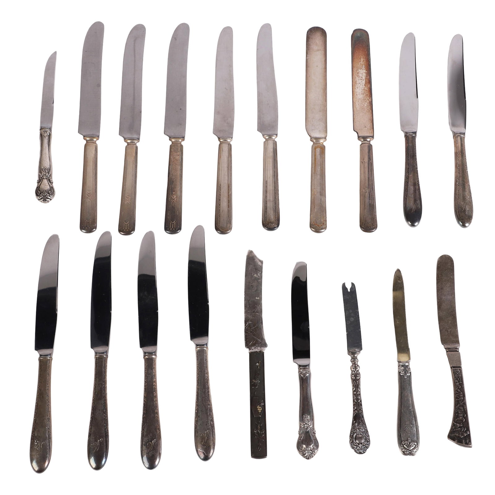 (19) Silver-Handled Knives, Various Styles and Ages (1 of 11)