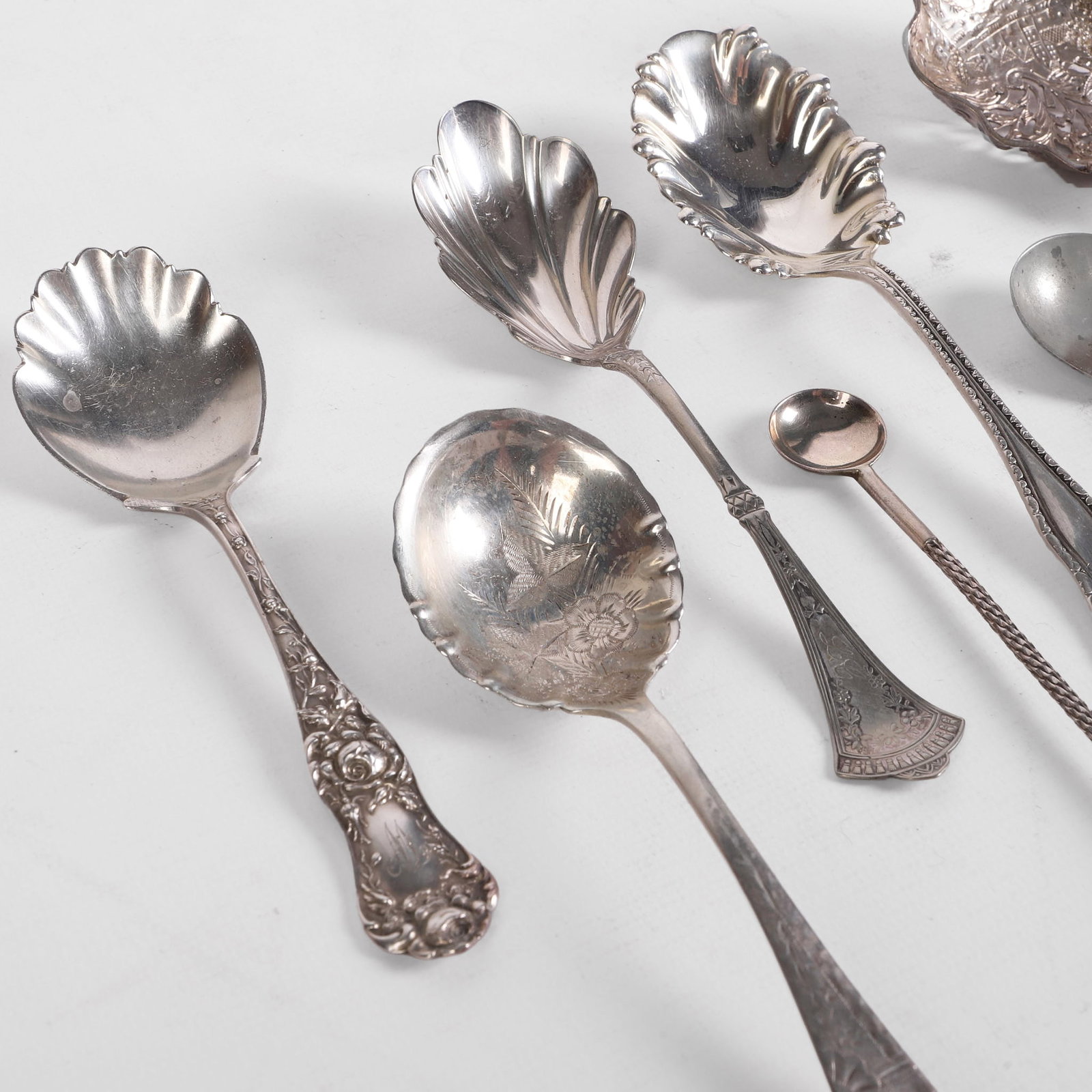 (11) Silver Shell Spoons - 2