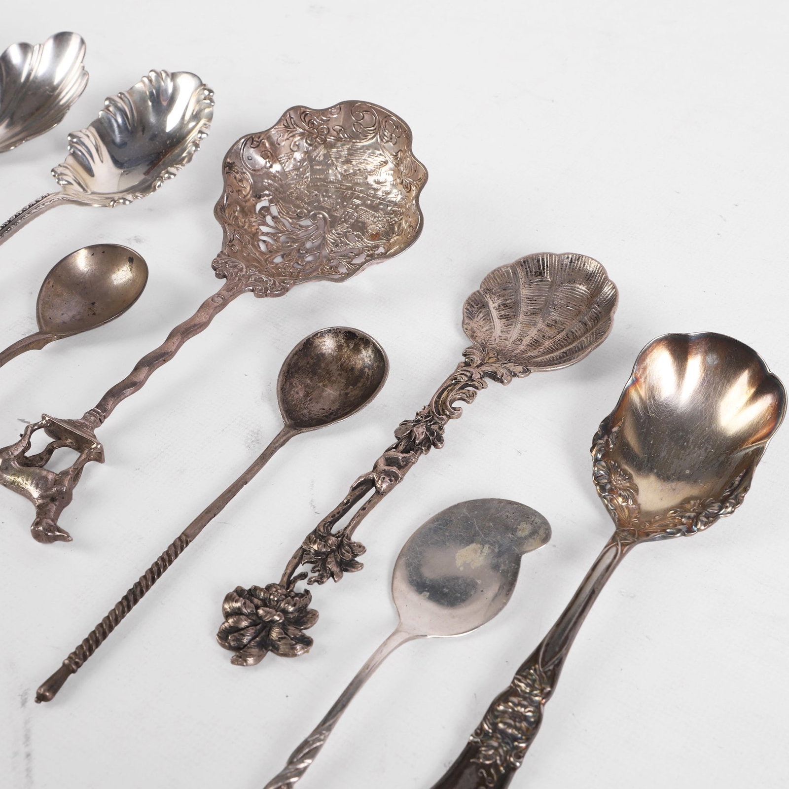 (11) Silver Shell Spoons - 3