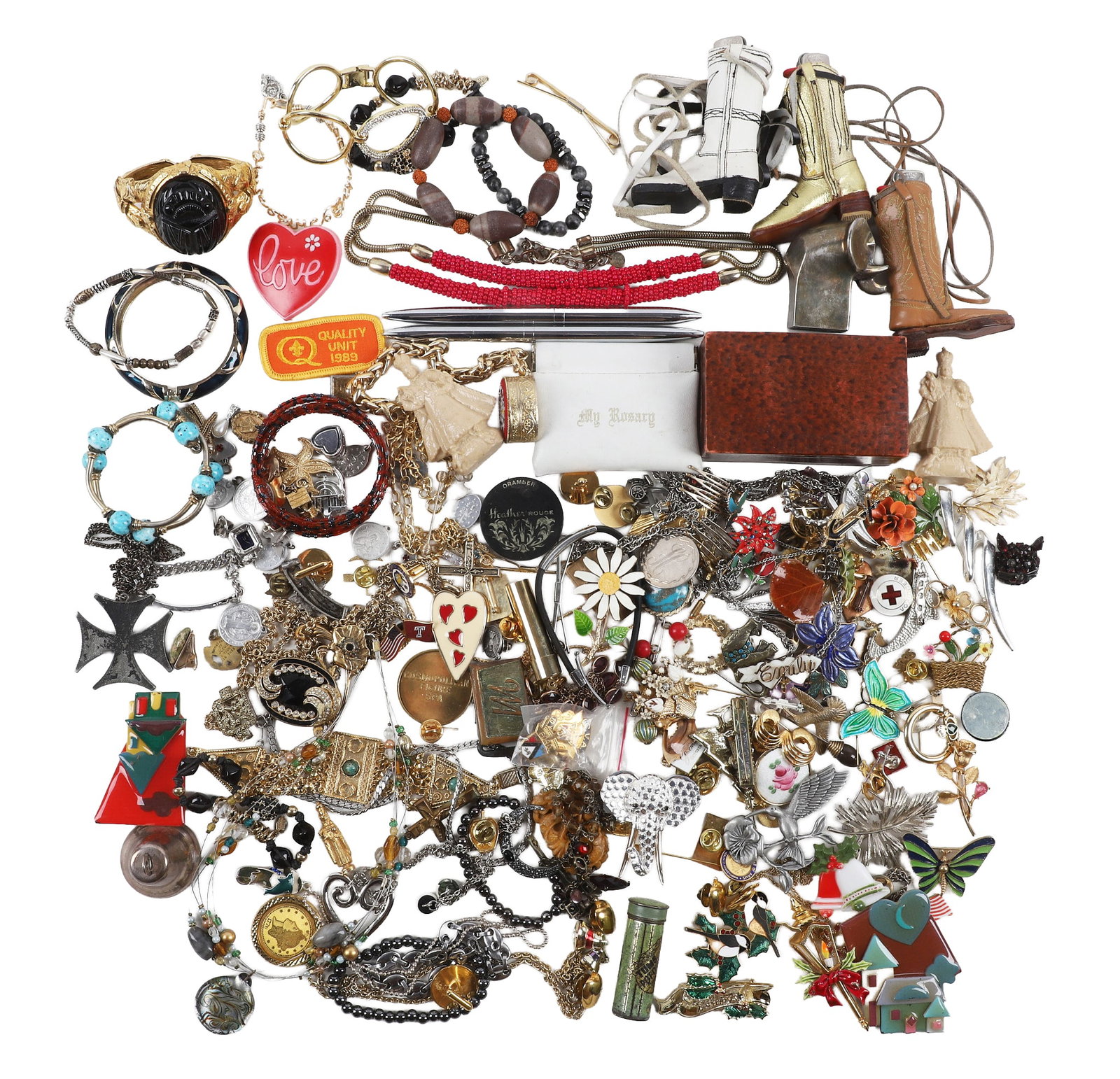 Large Collection Of Vintage Costume Jewelry, Brooches & Accessories (1 of 14)