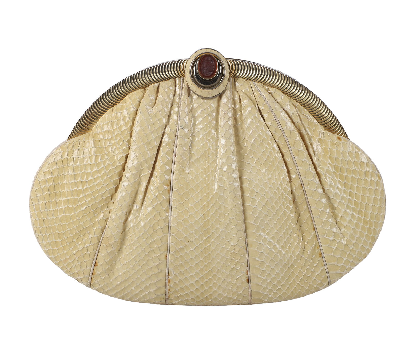 Judith Leiber Ivory Snakeskin Purse (1 of 4)