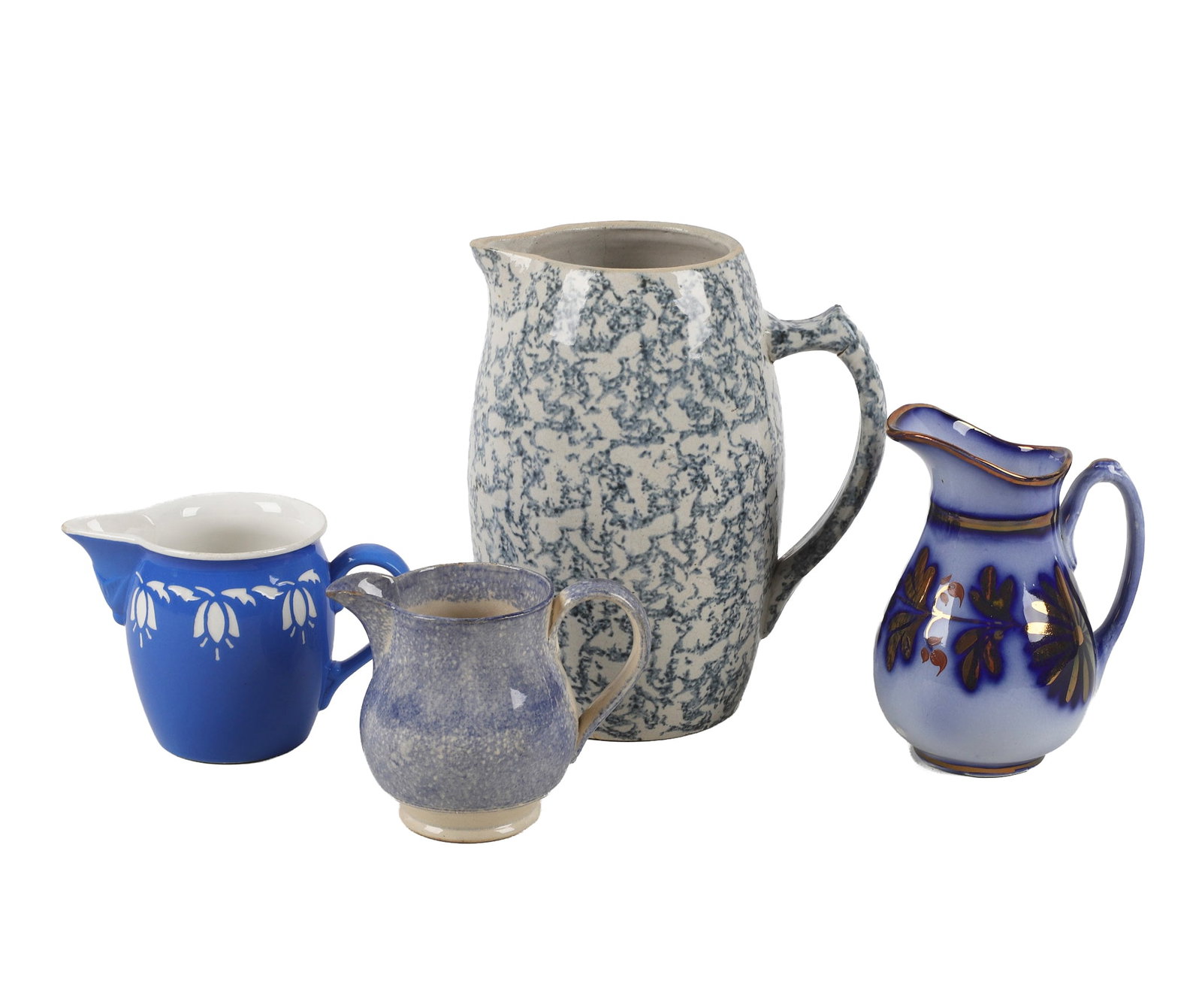 (4) Antique Blue & White Pitchers (1 of 17)