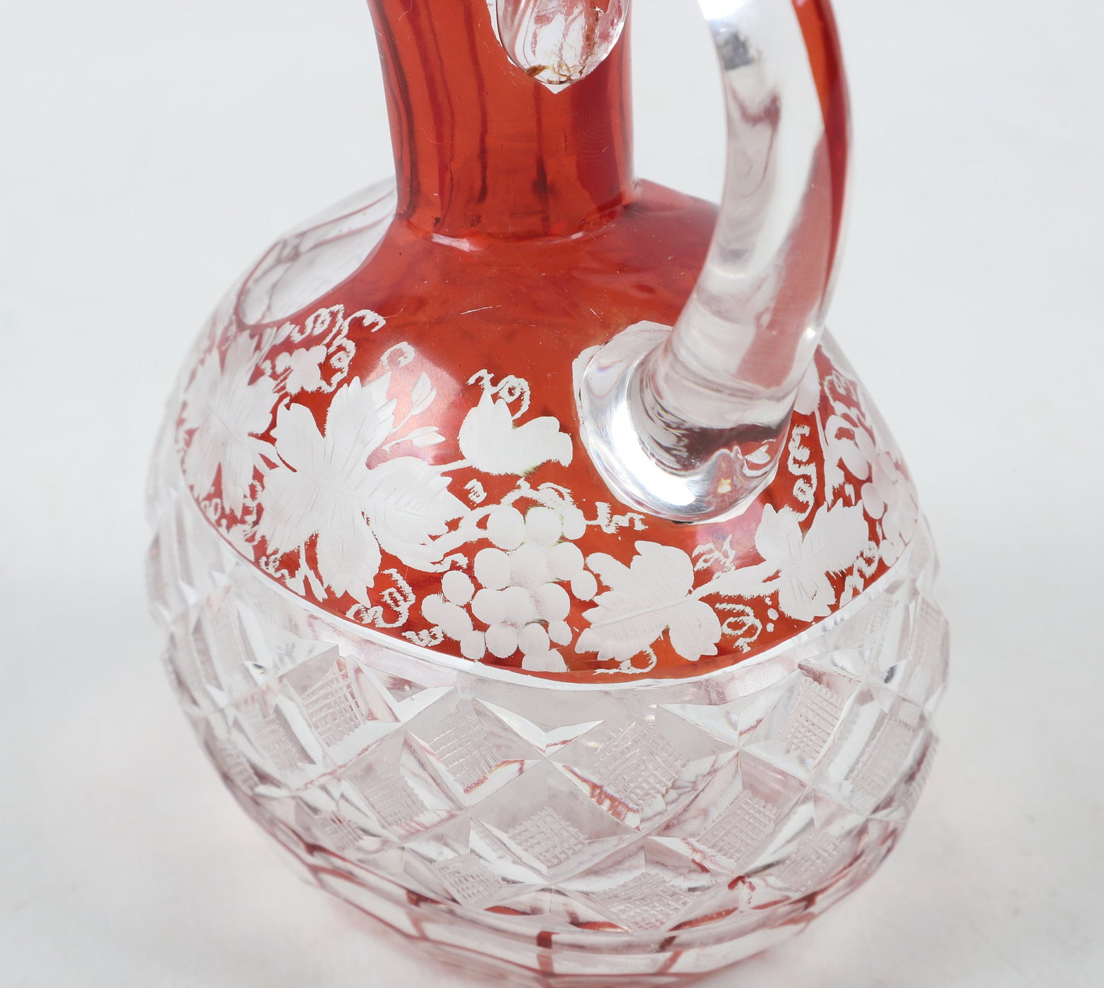 Bohemian Crystal Ruby Decanter - 3