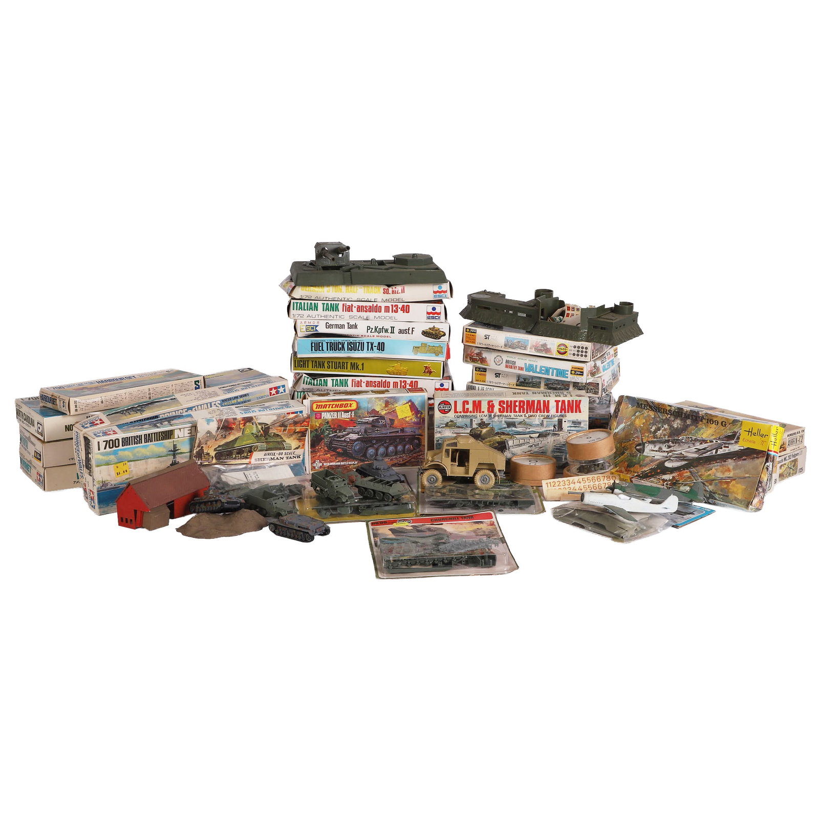 Lot Of Vintage Military and Ship Models To Include Fujimi (1 of 6)