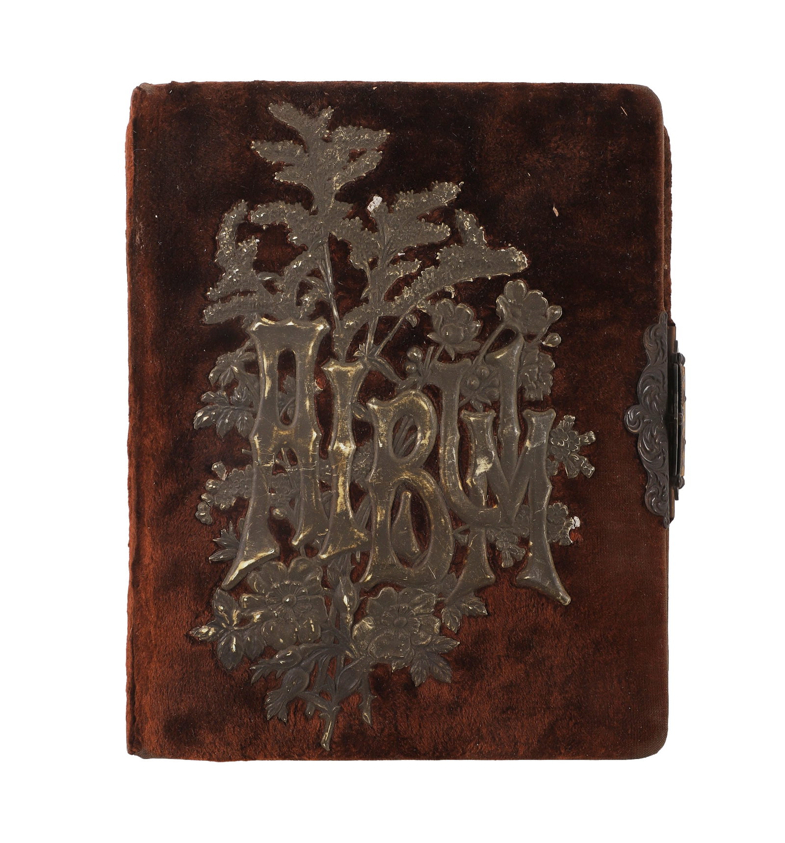 Victorian Photo Album with Cabinet Cards, Cartes-de-Visite: Victorian Photo Album with Cabinet Cards, Cartes-de-Visite Victorian red felt over wood board photo album filled with cabinet cards and cartes-de-visite throughout, with some additional loose between 