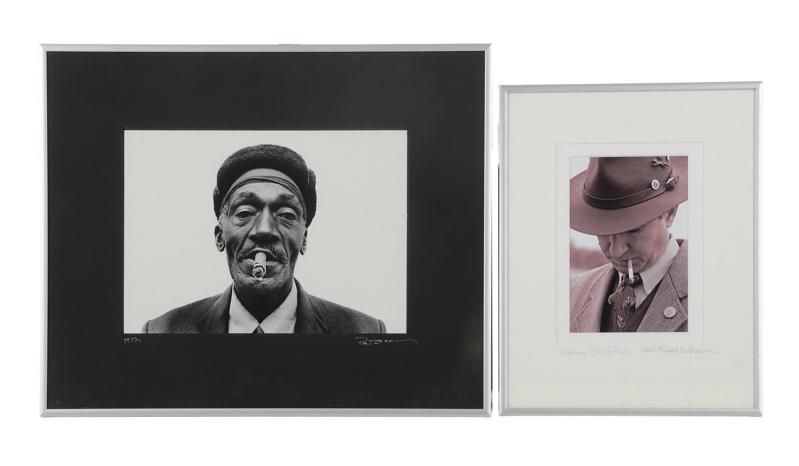 (2) Regionalist Photographic Works: (2) Regionalist Photographic Works (2) Brandywine Valley photo portraits. By Pat Crowe, a 1972 black-and-white photograph of the Wilmingtonian "Spence," and by Elizabeth Harpham, a black-and-white tin