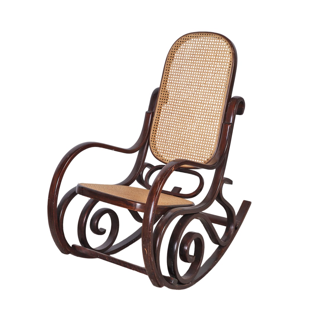 Thonet Style Bentwood Caned Rocking Chair (1 of 9)