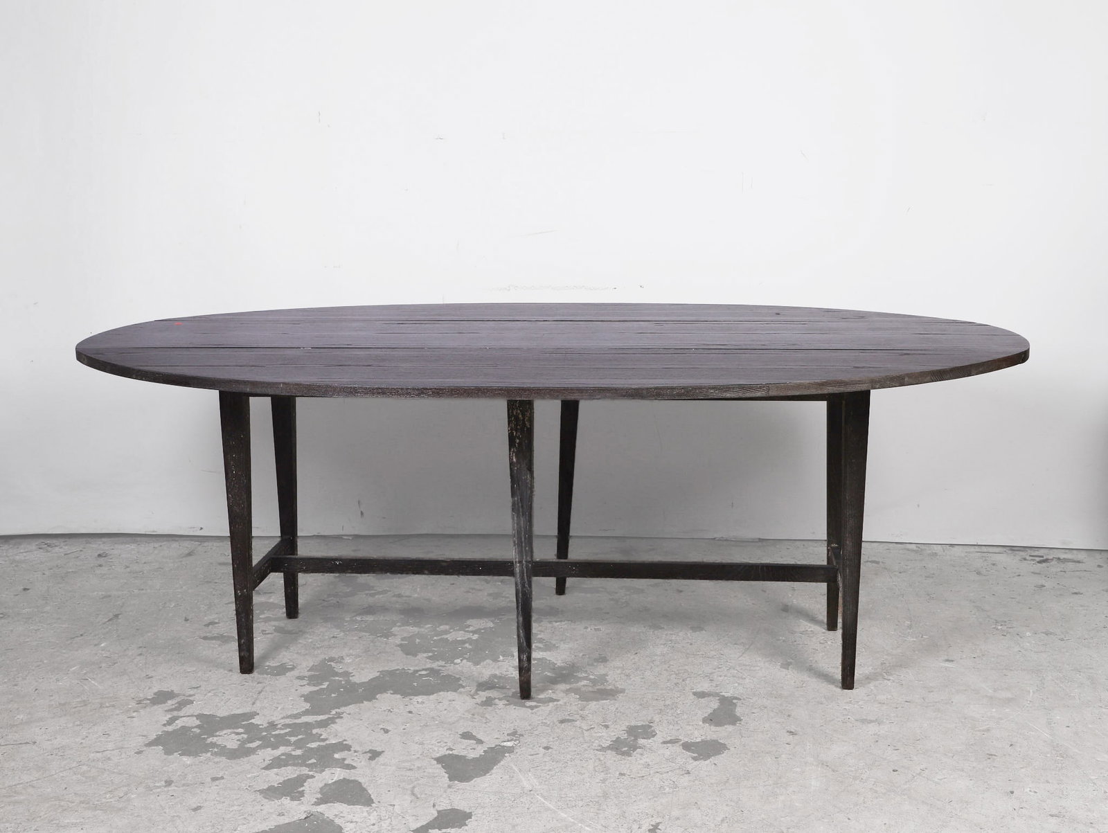 Contemporary Dark Stained Drop-Leaf Dining Table - 2