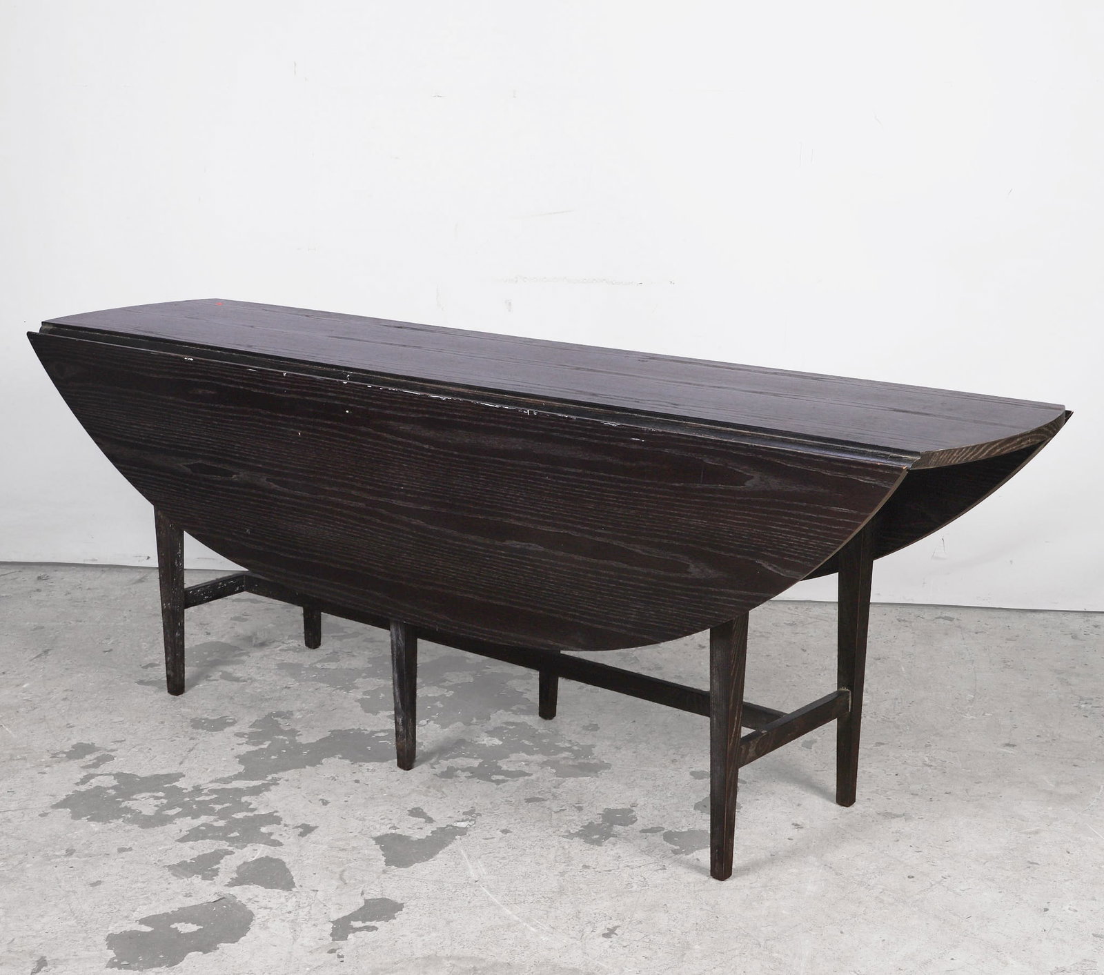 Contemporary Dark Stained Drop-Leaf Dining Table - 3