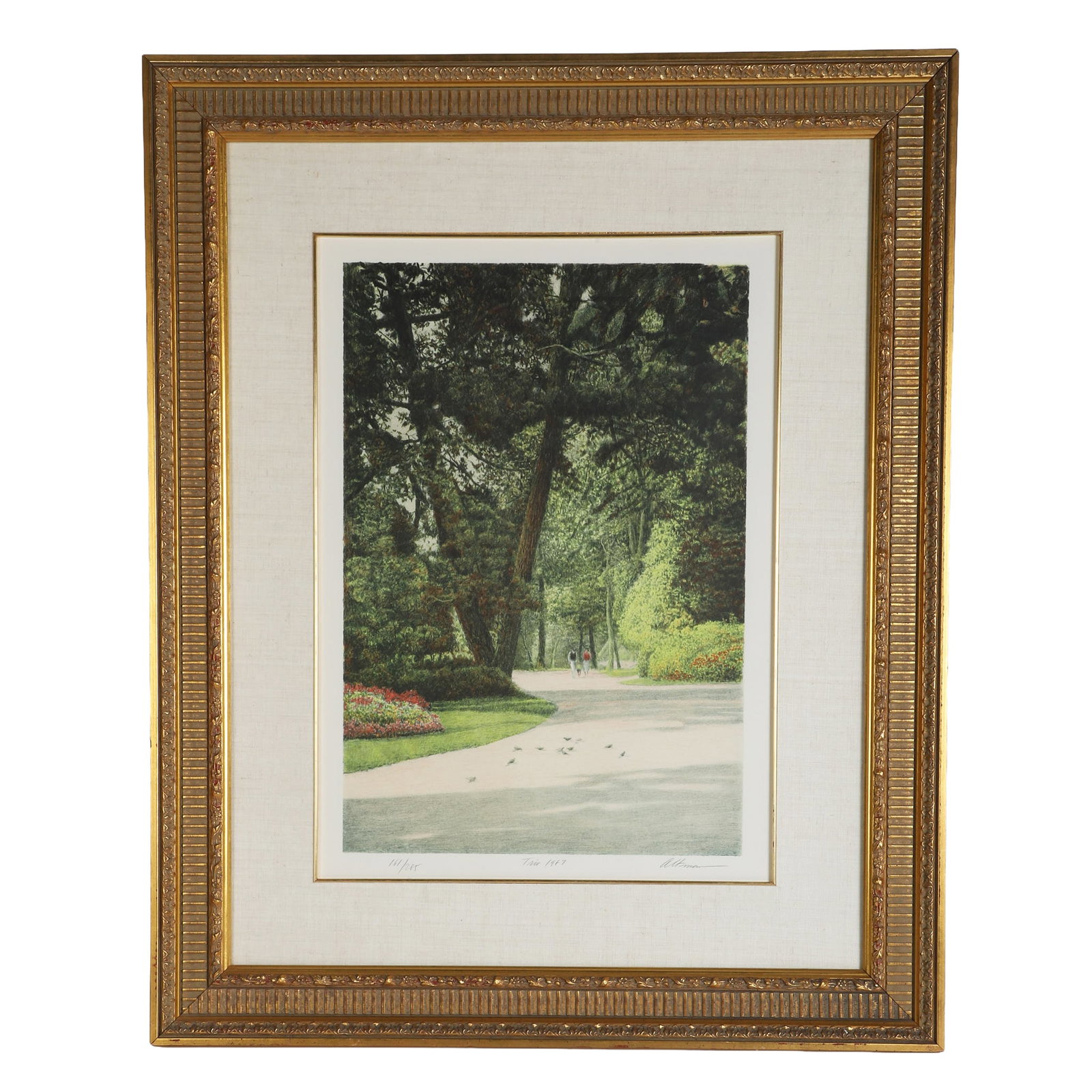 Harold Altman (American, 1924-2003) Trio 1987, Print: Harold Altman (American, 1924-2003) Trio 1987, Print Large-scale lithograph, pencil-signed, titled, and numbered 161/285. Bearing an embossed stamp for Atelier Desjobert. Framed under glass in a