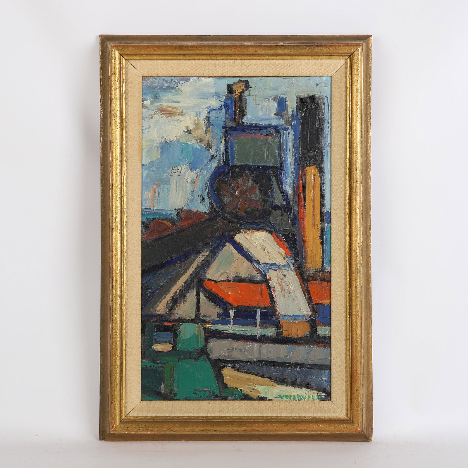 Abstract Modernist Painting, Industrial Plant (1 of 5)