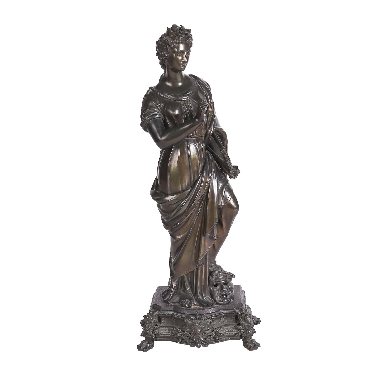 Neoclassical Bronzed Metal Statue (1 of 7)