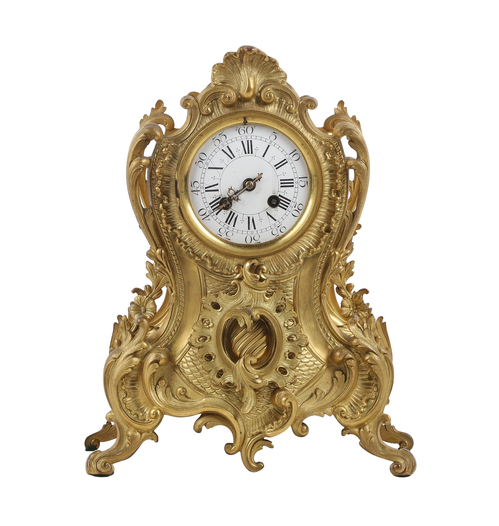 Bronze Dore Mantel Clock (1 of 9)