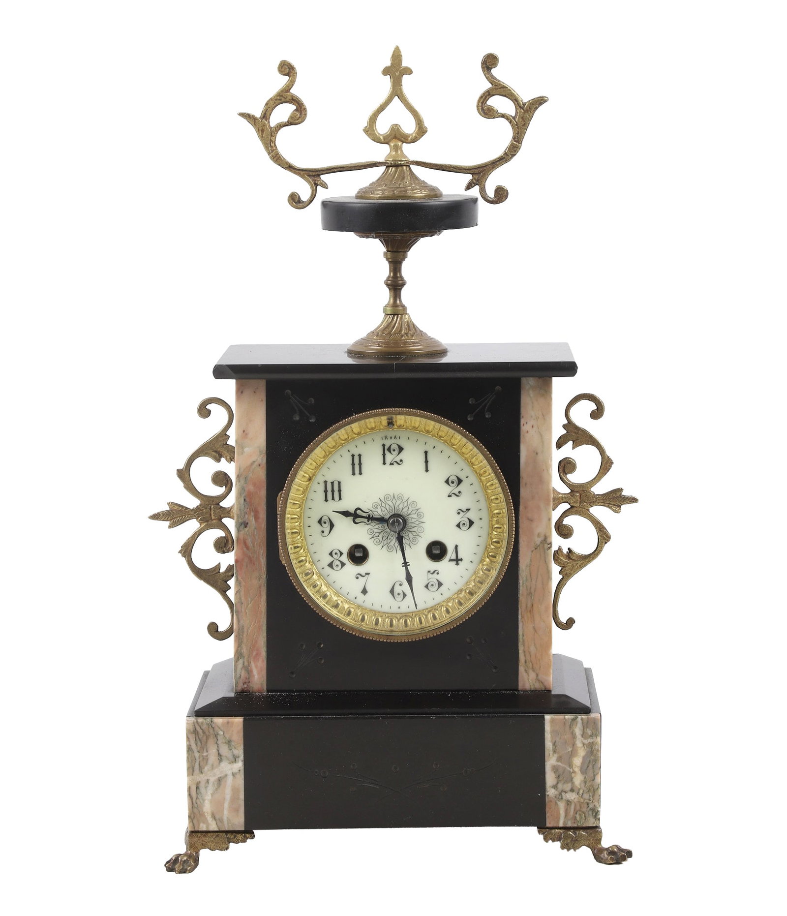 French Black Onyx Mantel Clock (1 of 11)