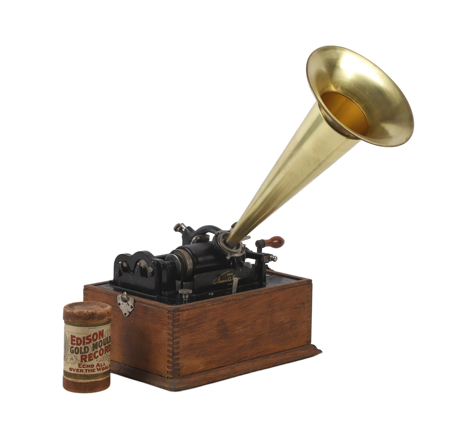 19th C. Edison Standard Suitcase Cylinder Phonograph With Factory Horn (1 of 18)