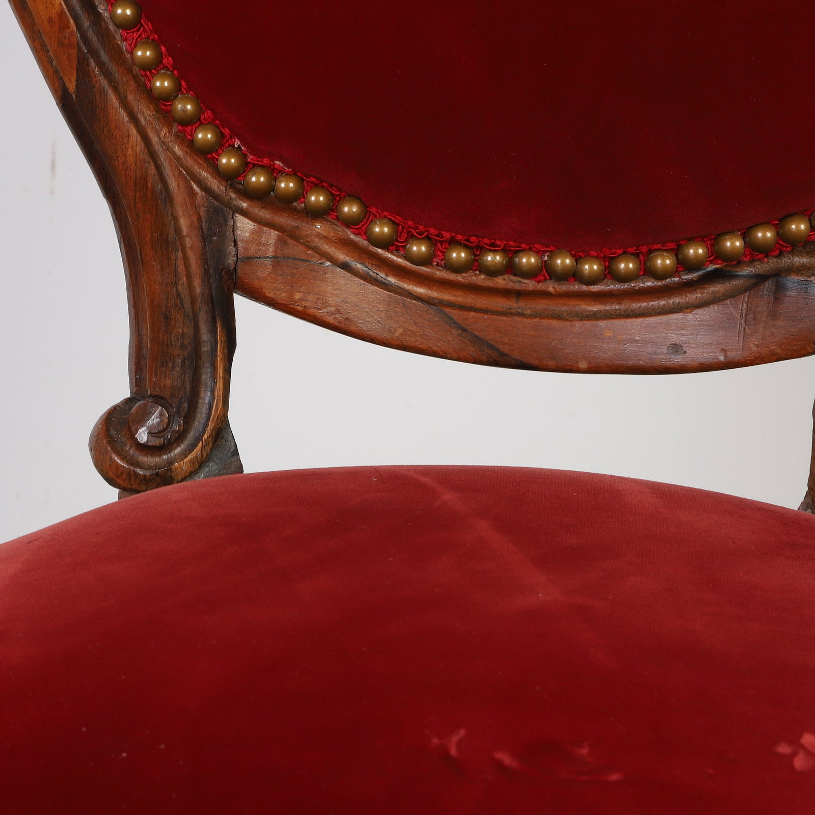 (7) Antique French Louis XV Style Carved Rosewood Dining Chairs - 7