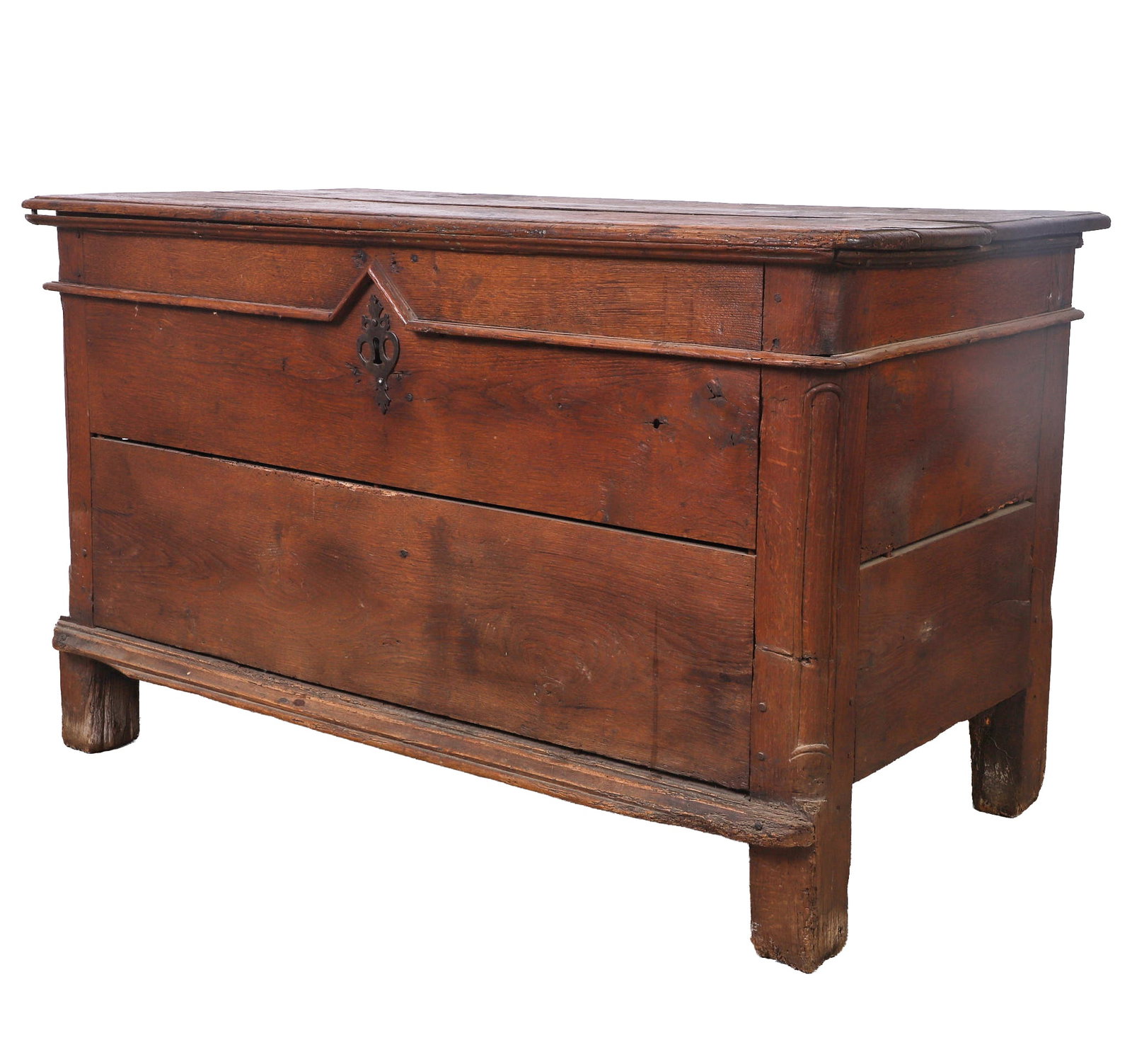 Antique Continental Walnut Coffer / Tack Trunk. (1 of 15)