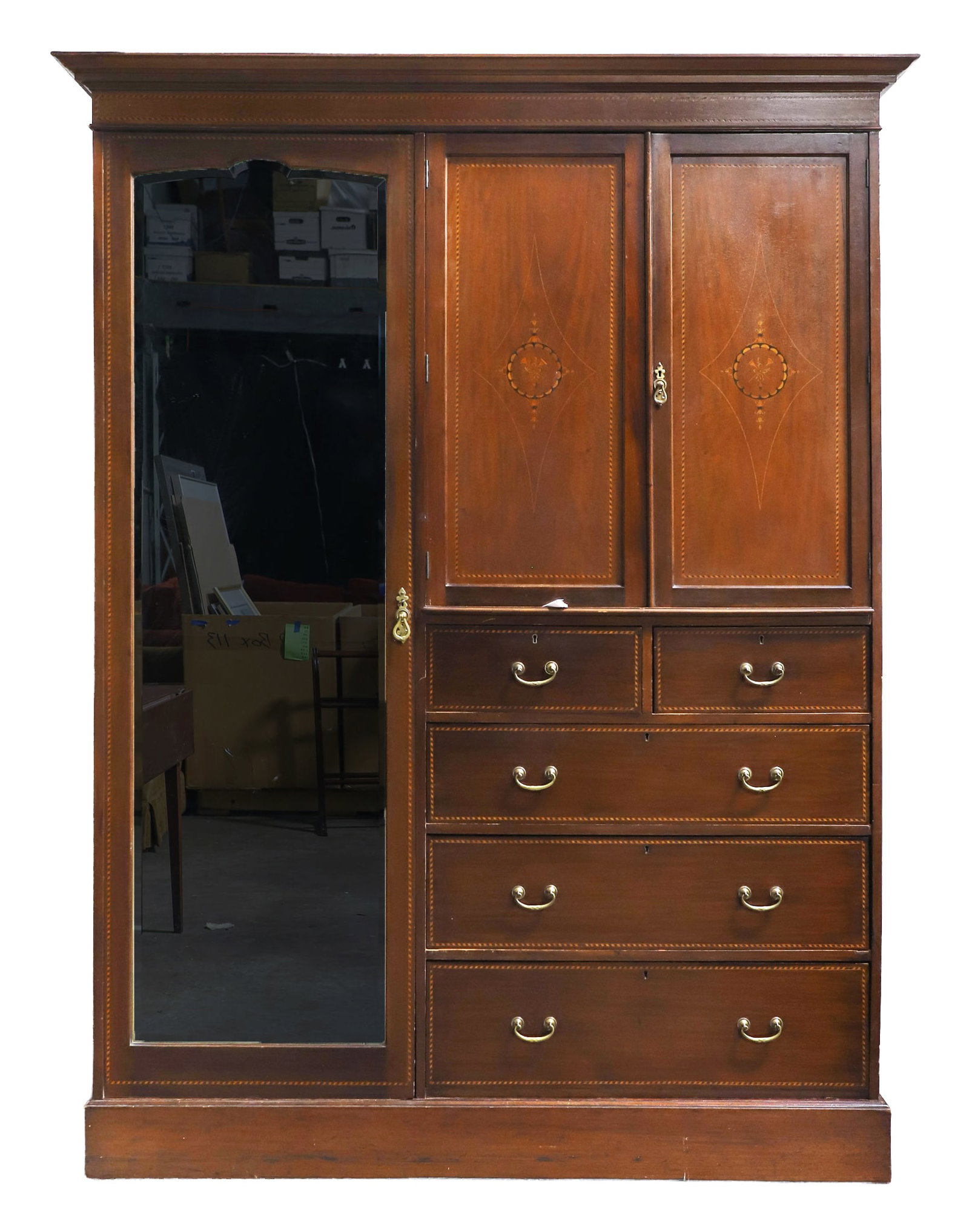 Antique Edwardian Compactum Wardrobe (1 of 8)