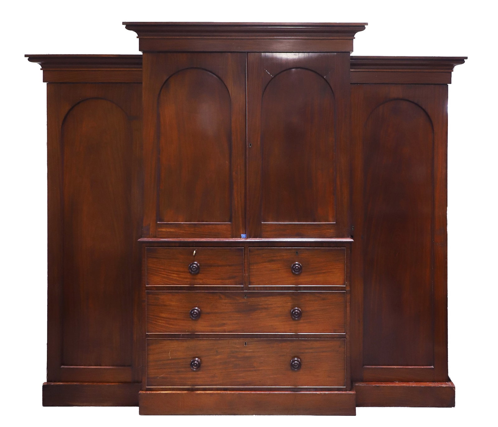 Antique English Mahogany Gentleman's Compactum Wardrobe (1 of 12)
