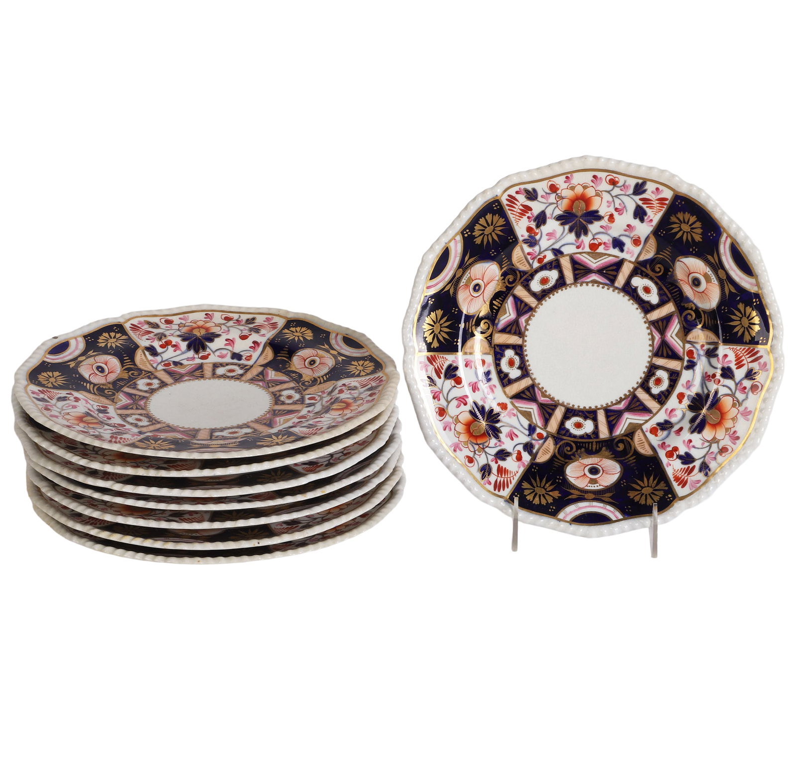 (8) Early Royal Crown Derby Imari Porcelain Dinner Plates (1 of 10)