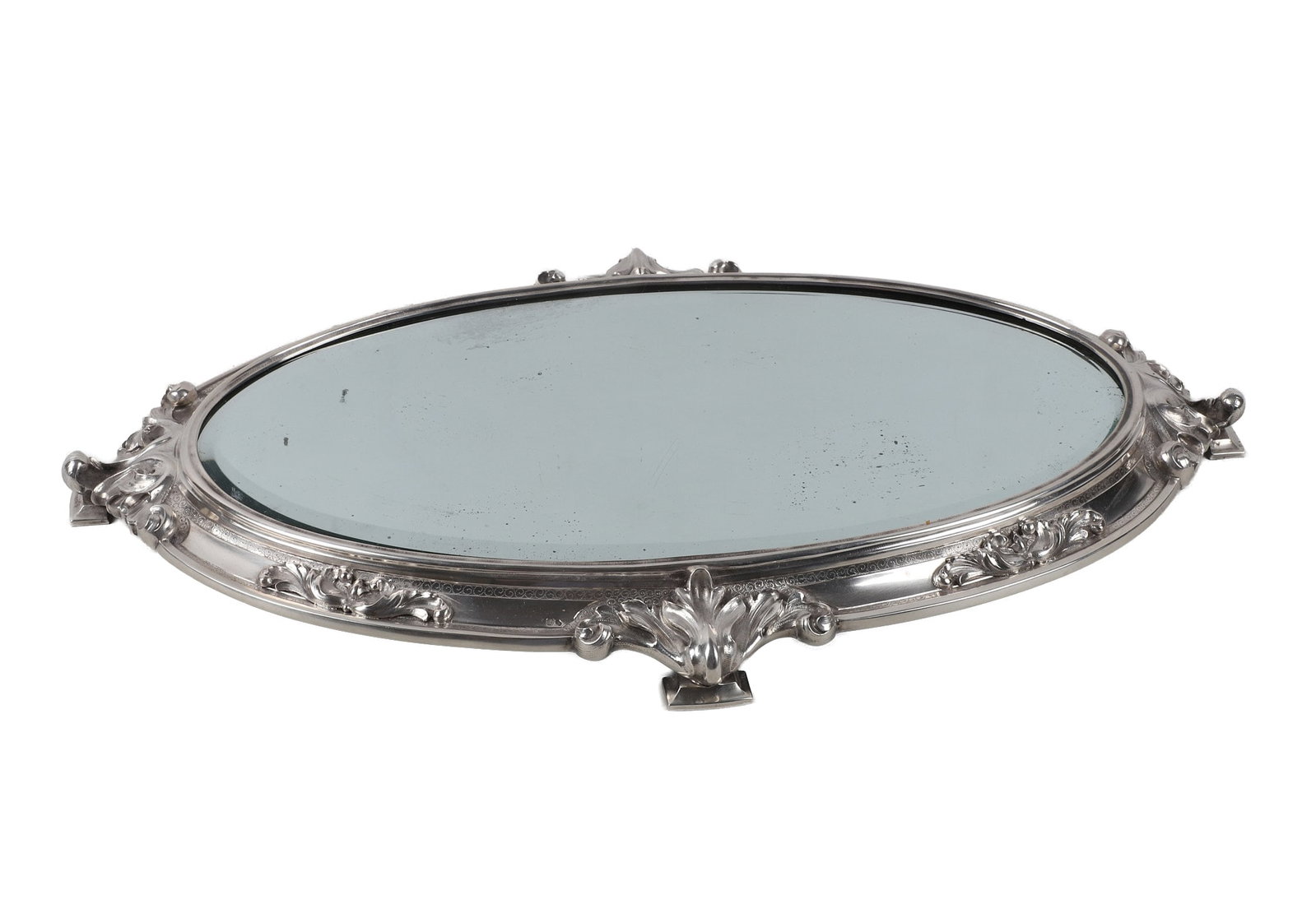 Portuguese Silver Mirrored Plateau (1 of 7)