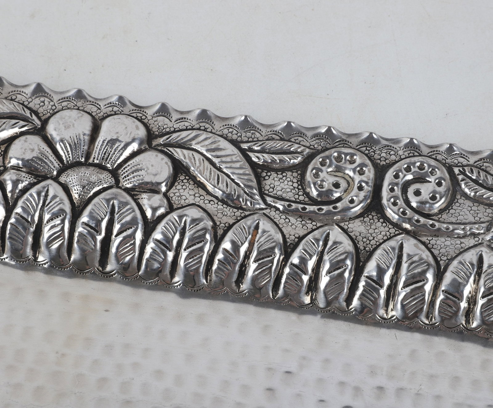 Chased Silver Serving Tray - 4