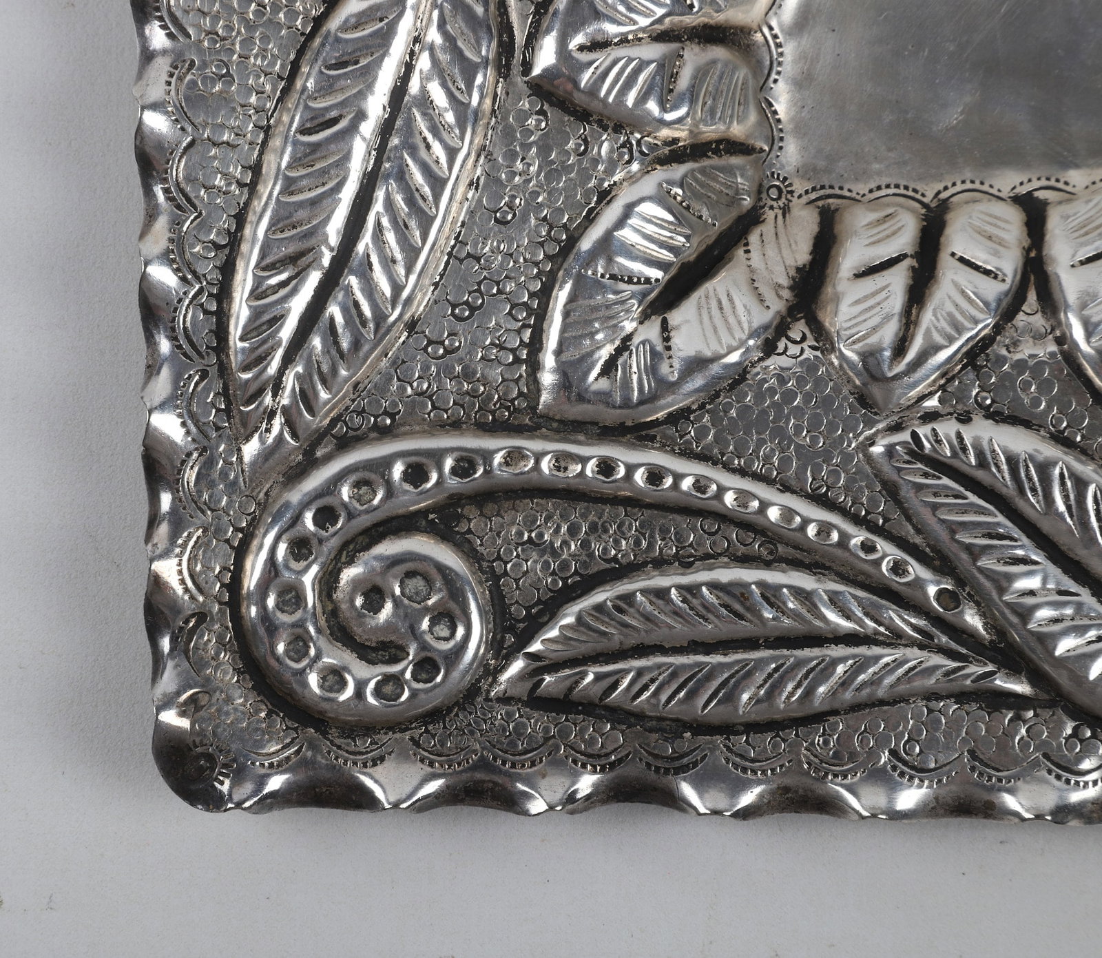 Chased Silver Serving Tray - 6