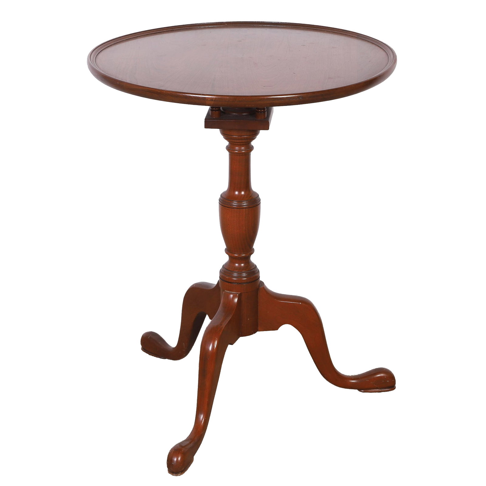 G. W. Potts Queen Anne Style Tilt Top Tea Table,1974 (1 of 9)