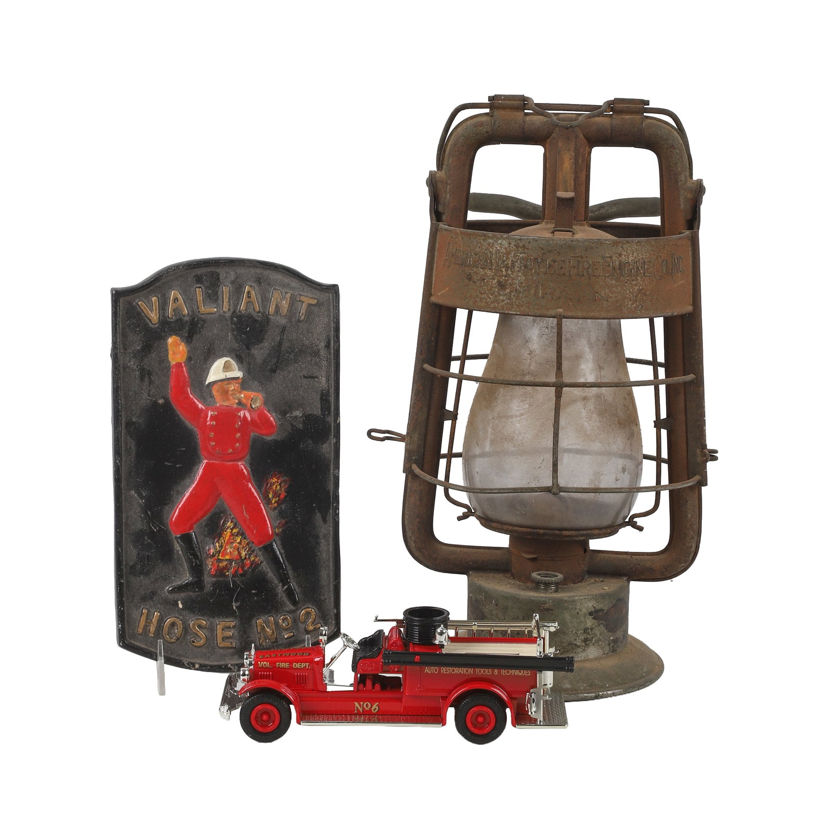 Firehouse Lantern, Plaque & Bank (1 of 10)