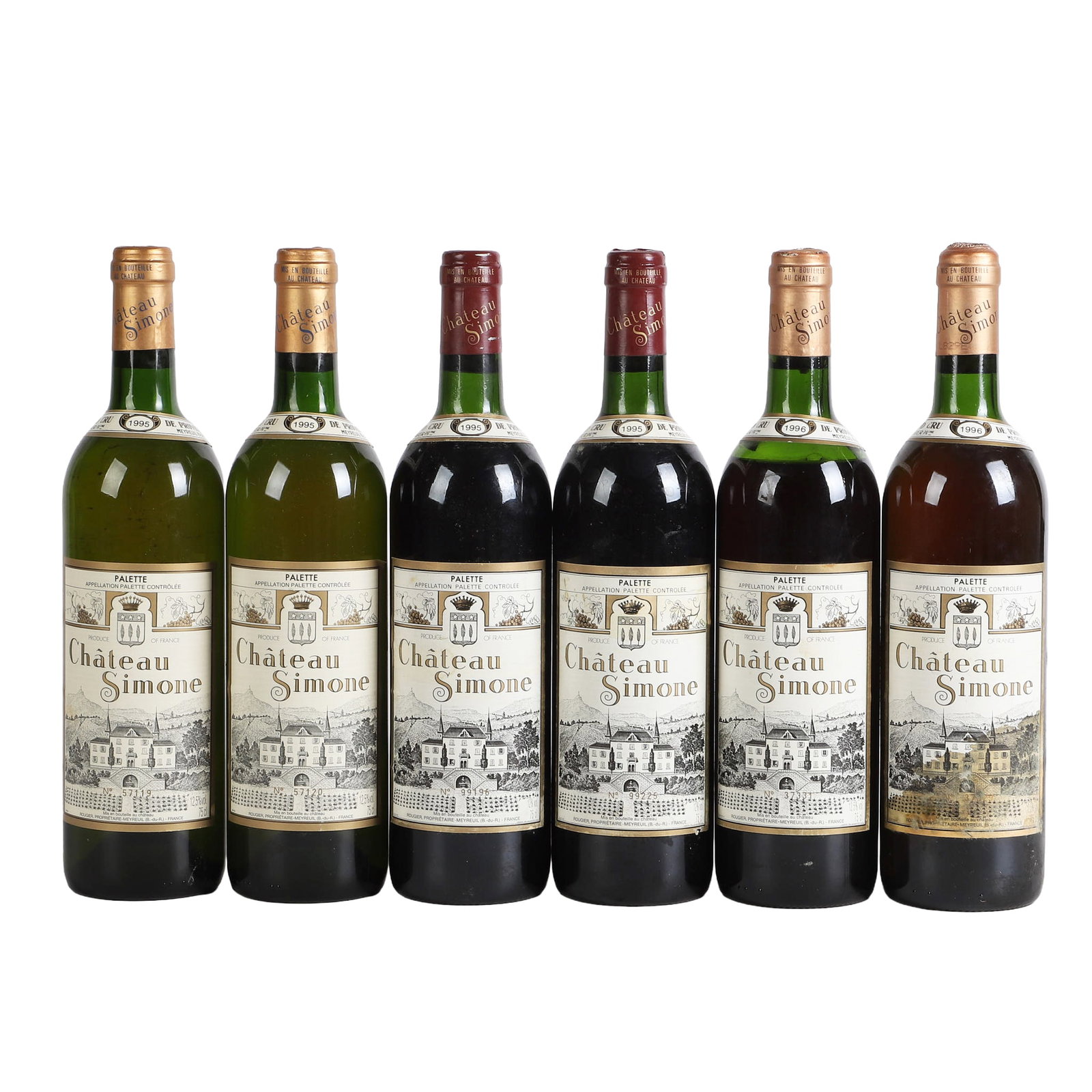 (6) Bottles Chateau Simone Wine 1995 & 1996 (1 of 8)
