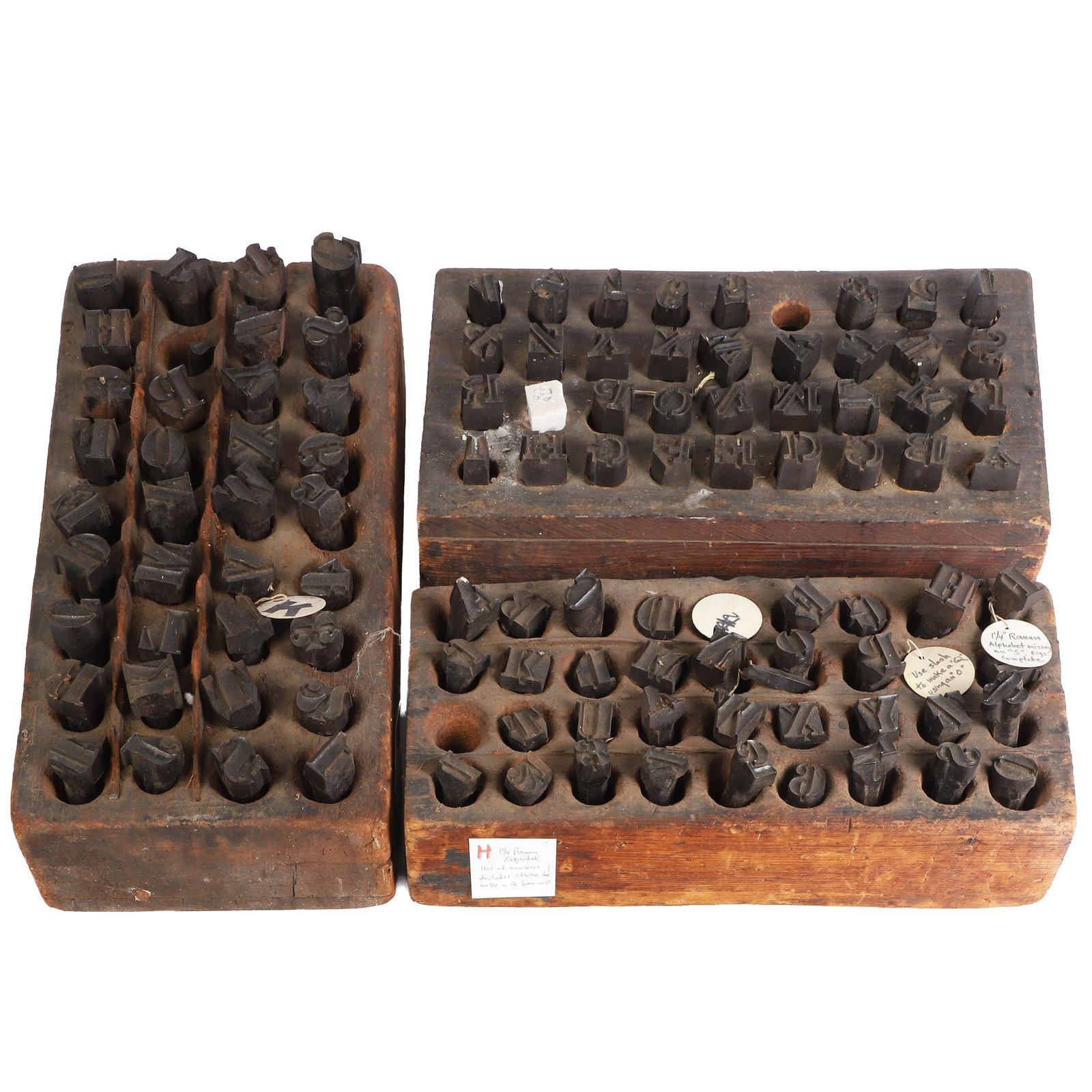 (3) Antique Stencil Stamp Die Set (1 of 8)