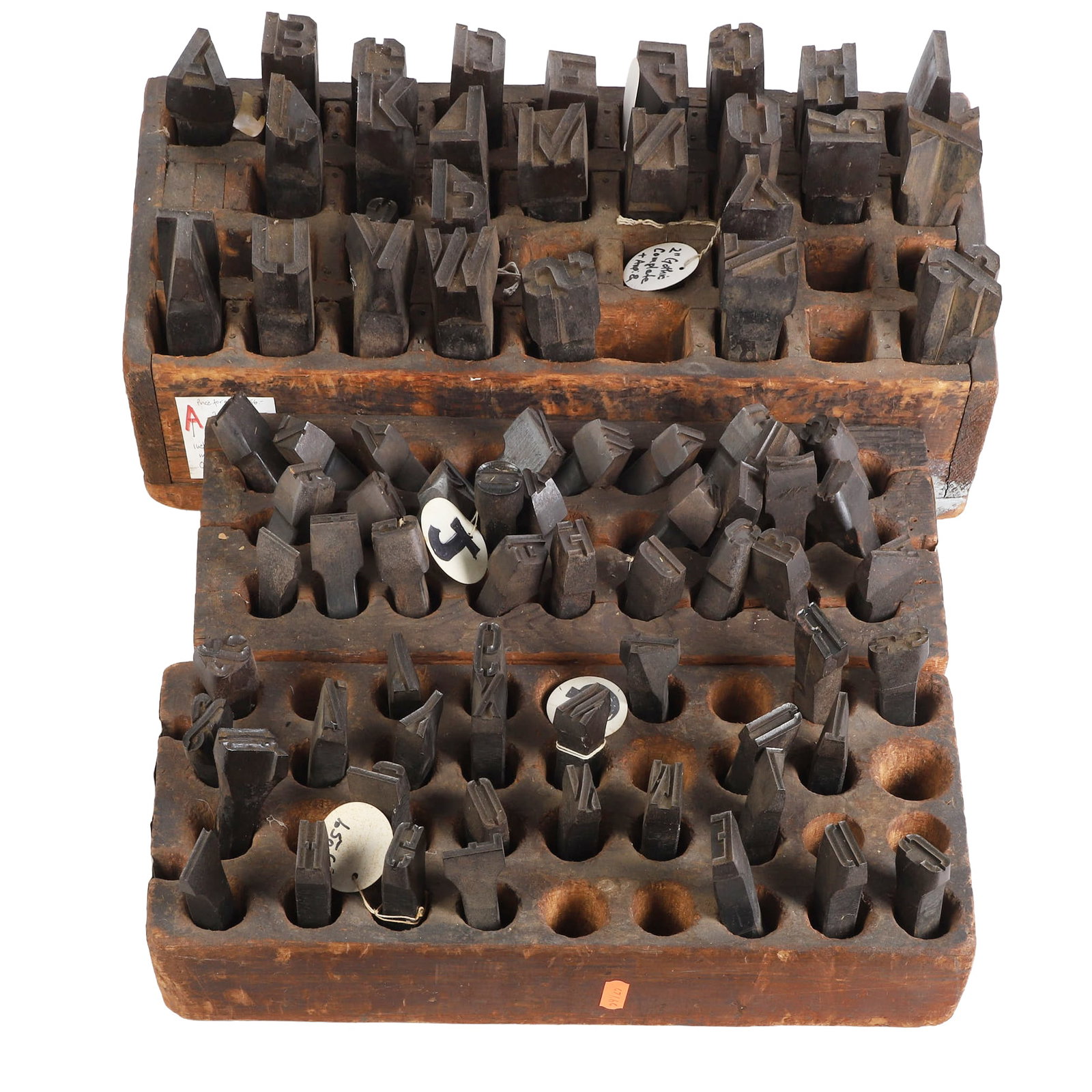 (3) Antique Stencil Stamp Die Set (1 of 6)